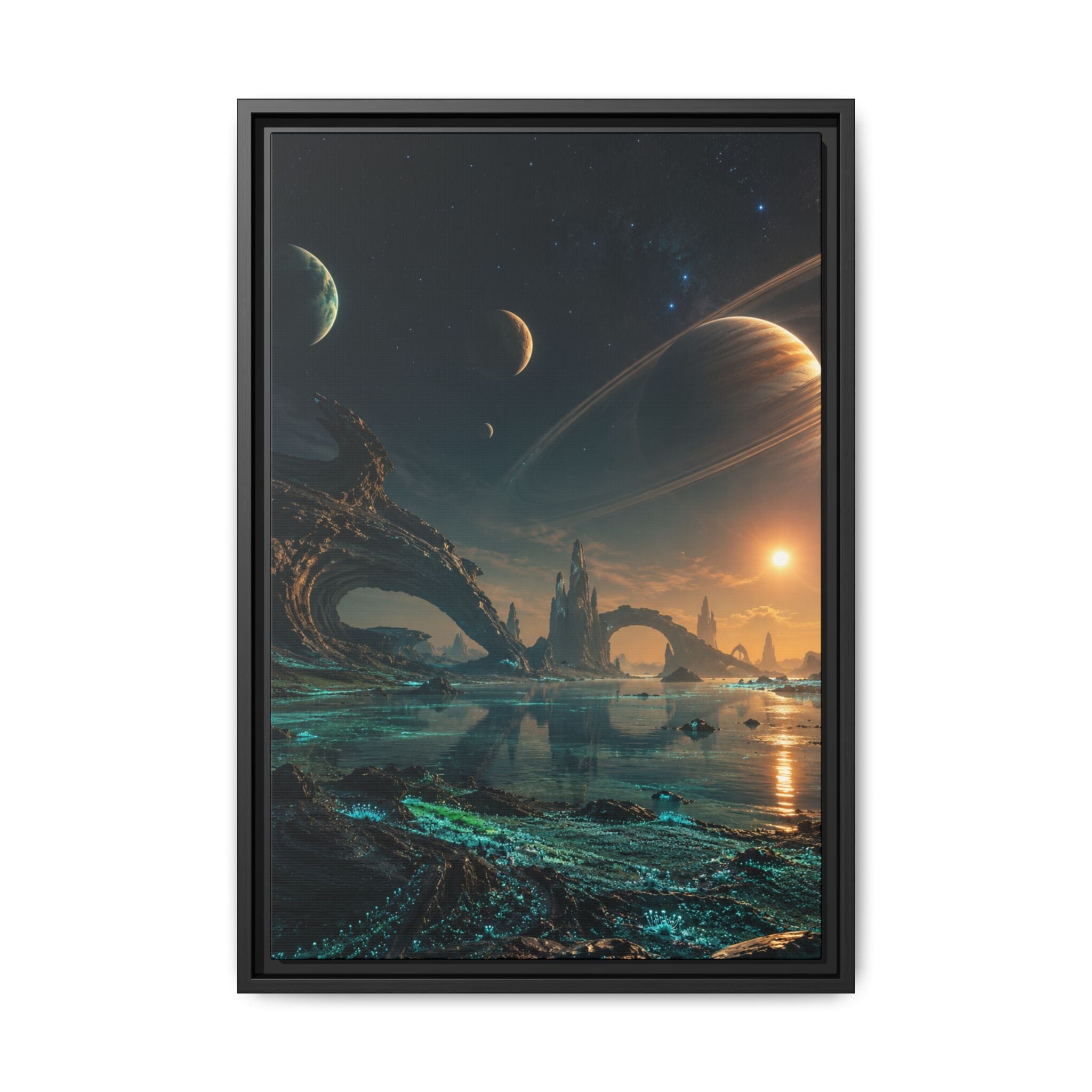 Fine Art Paper Print: Alien Seascape Sci‑Fi Landscape Wall Art