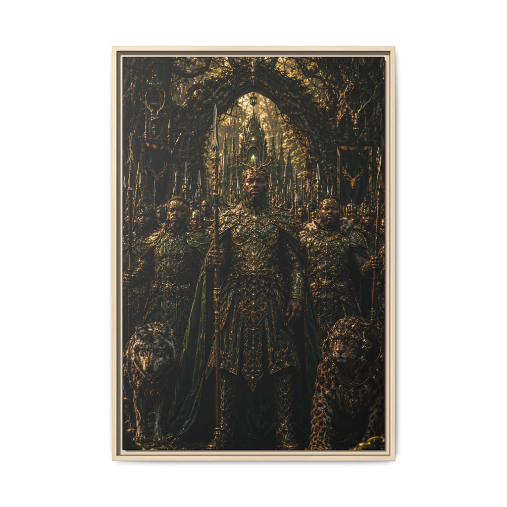 Fine Art Paper Print — Mythic Golden Warrior Court Art