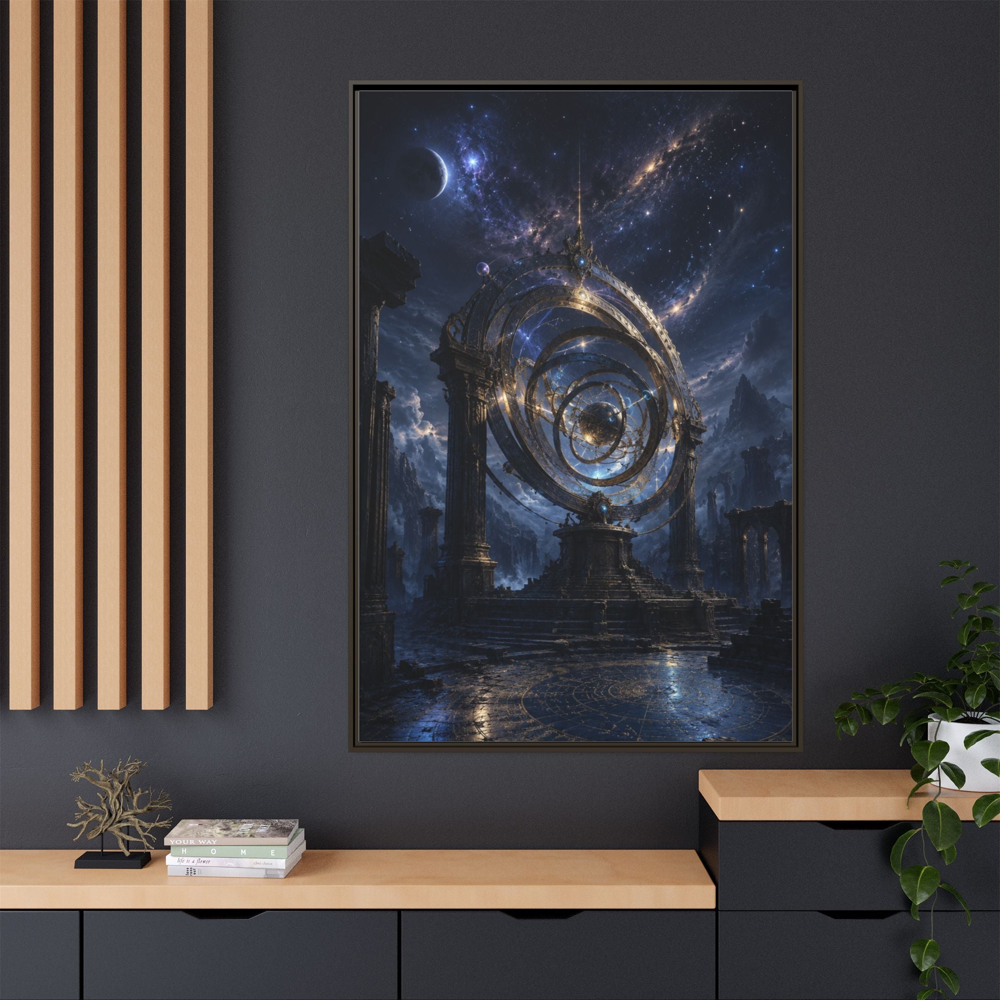 Mystical Astral Portal Matte Canvas Print — Framed Wall Art
