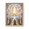 Heavenly Throne Room Matte Fine Art Paper Print — Golden Angelic Realm Wall Art