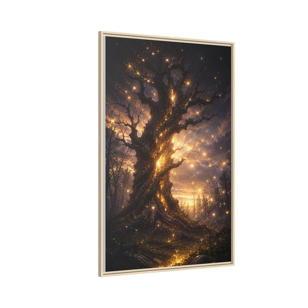 Enchanted Tree Matte Canvas Print — Framed Fantasy Wall Art