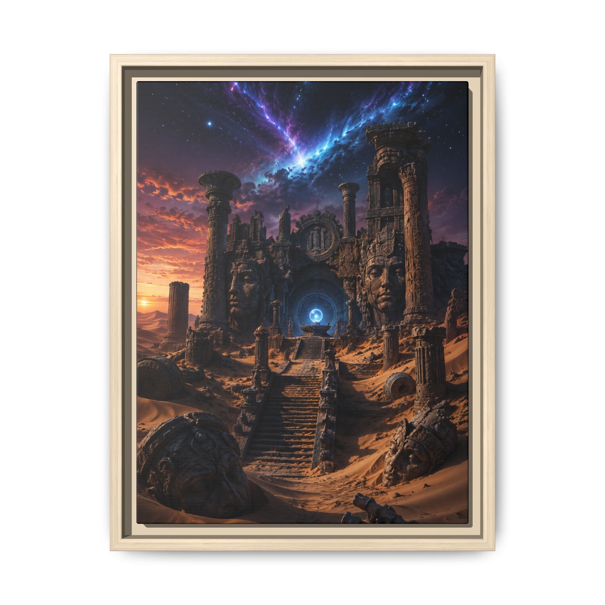 Fine Art Paper Print — Mystical Desert Ruins Nightscape