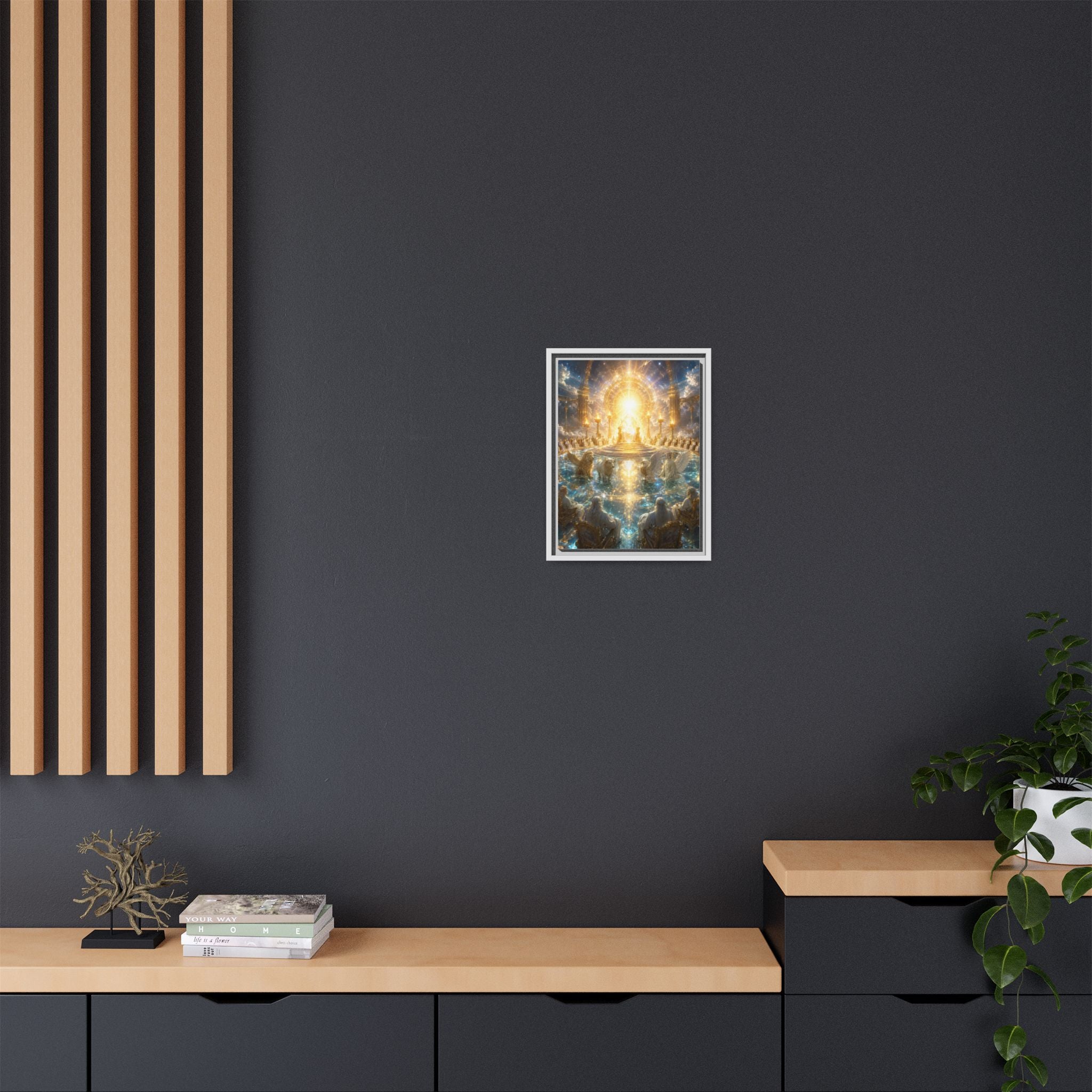 Heavenly Throne Room Matte Framed Canvas Print
