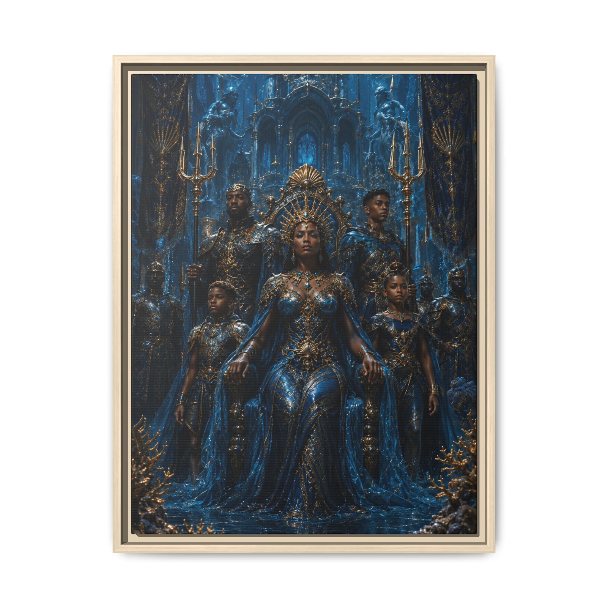 The War of Sacred Crowns: Empress of House Vaeloryn— Oceanic Fantasy Wall Art Fine Art Paper Print