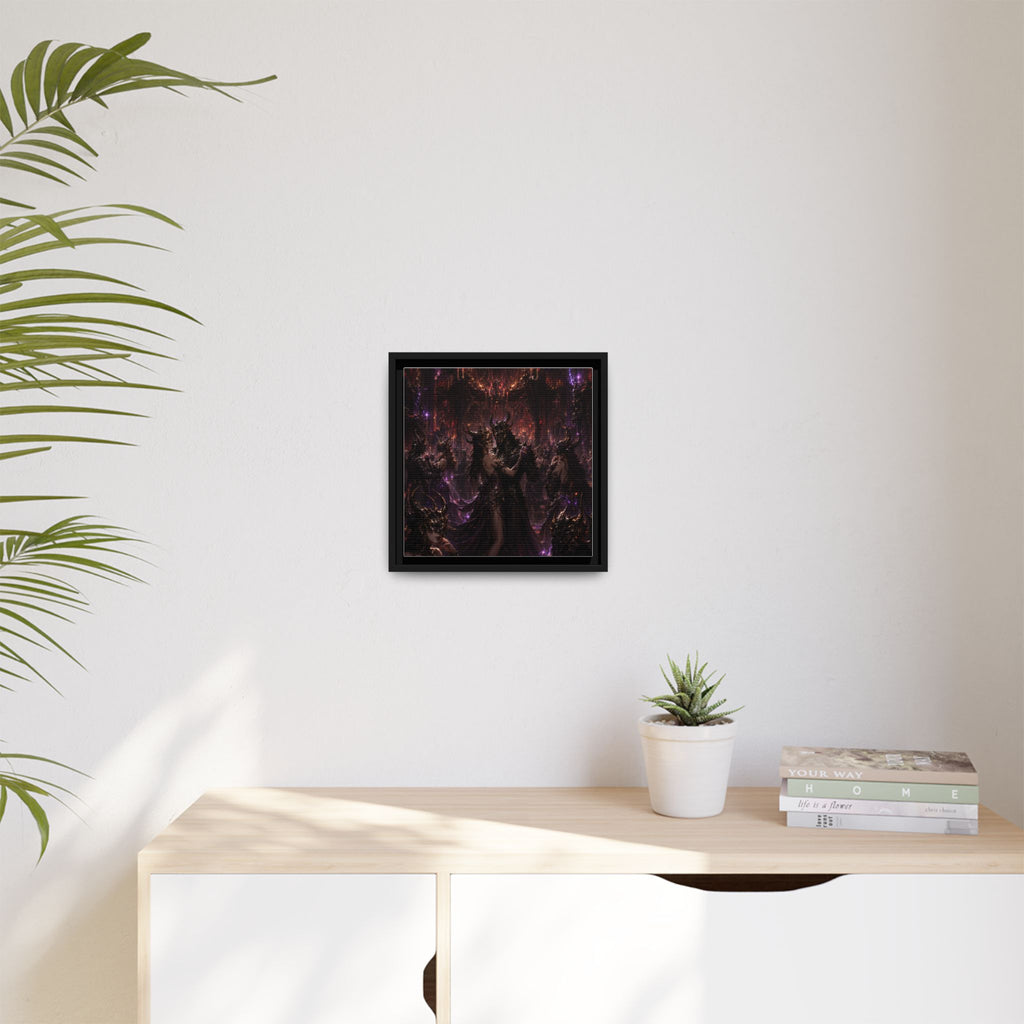 Framed Matte Canvas — Dark Fantasy Demon Lord Wall Art