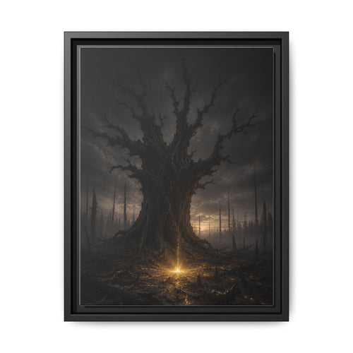 Dark Fantasy Tree Canvas Print — Framed Matte Wall Art
