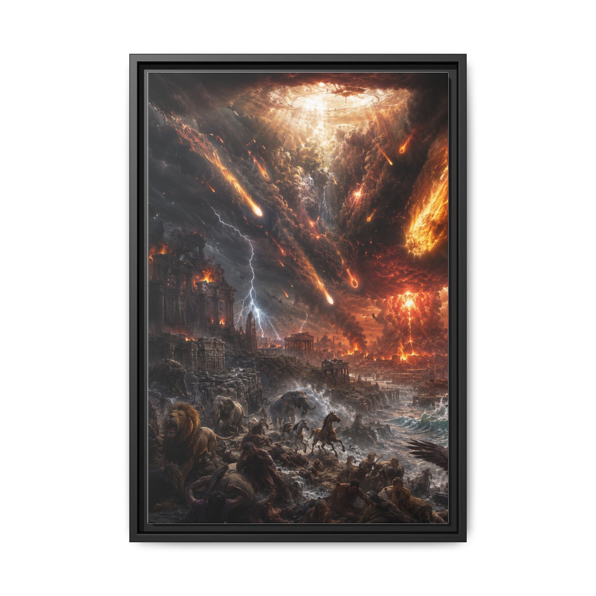 Apocalyptic Storm Matte Canvas Print (Framed)