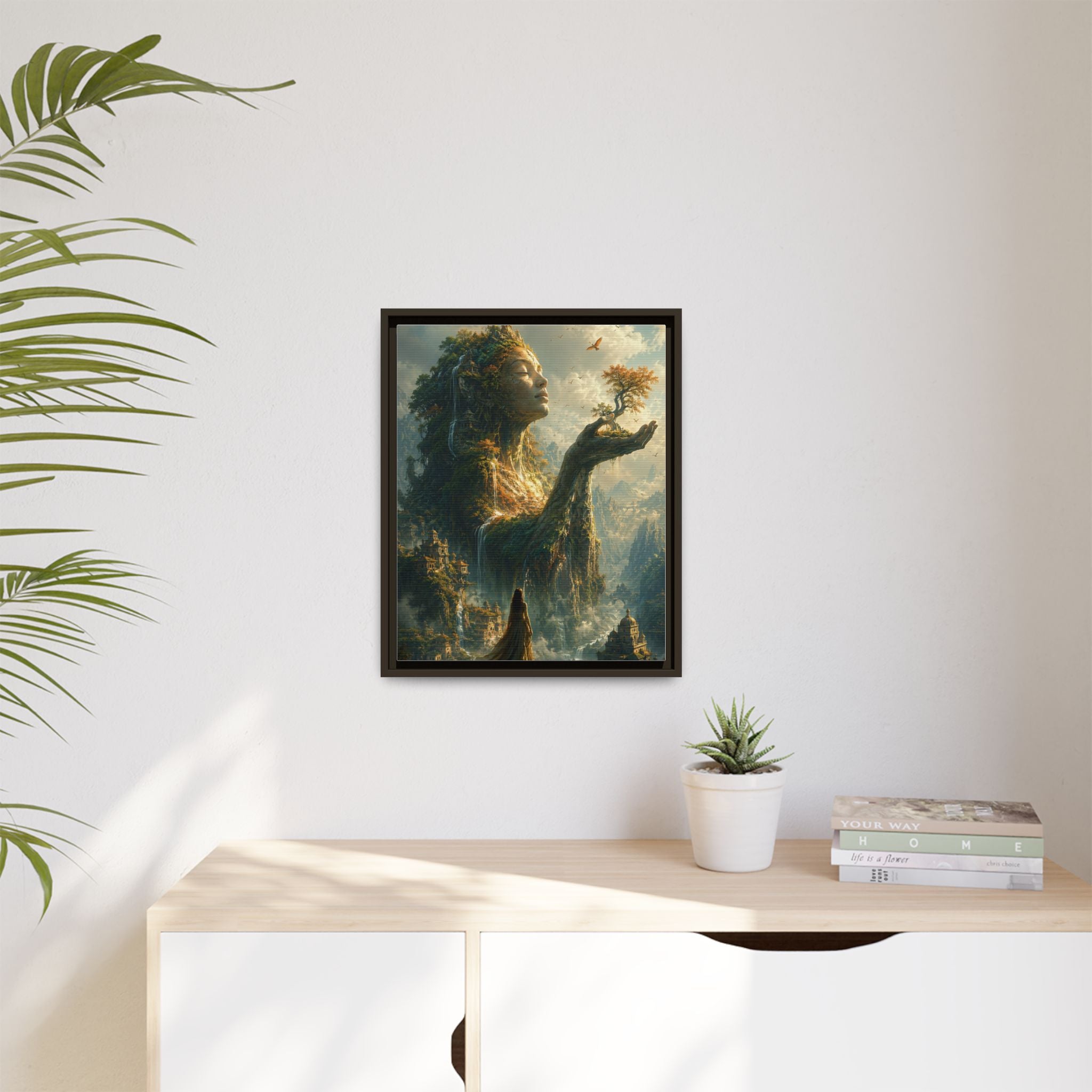 Framed Matte Canvas - Earth Goddess Fantasy Wall Art