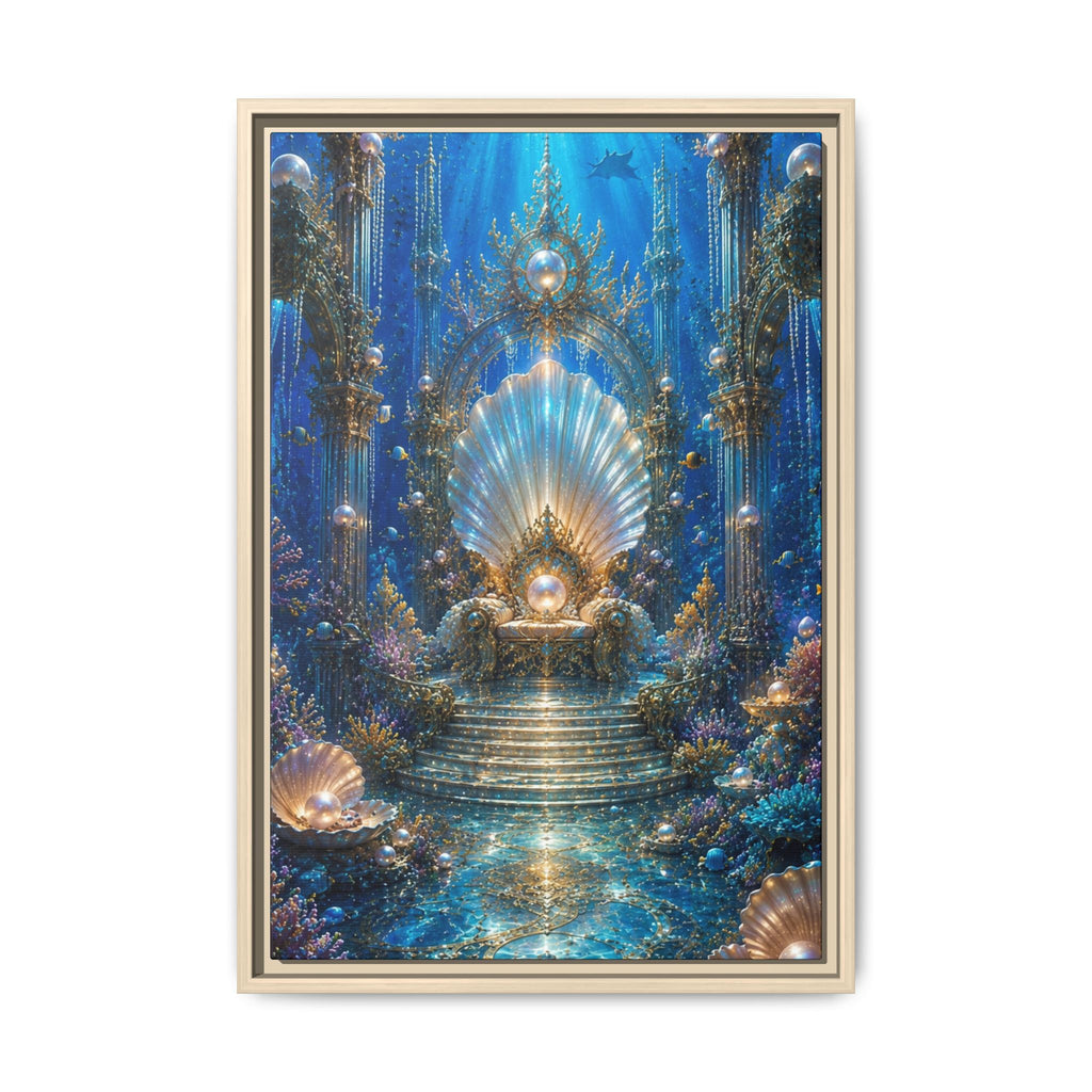 Underwater Palace Fine Art Paper Print — Mermaid Throne Ocean Fantasy Print