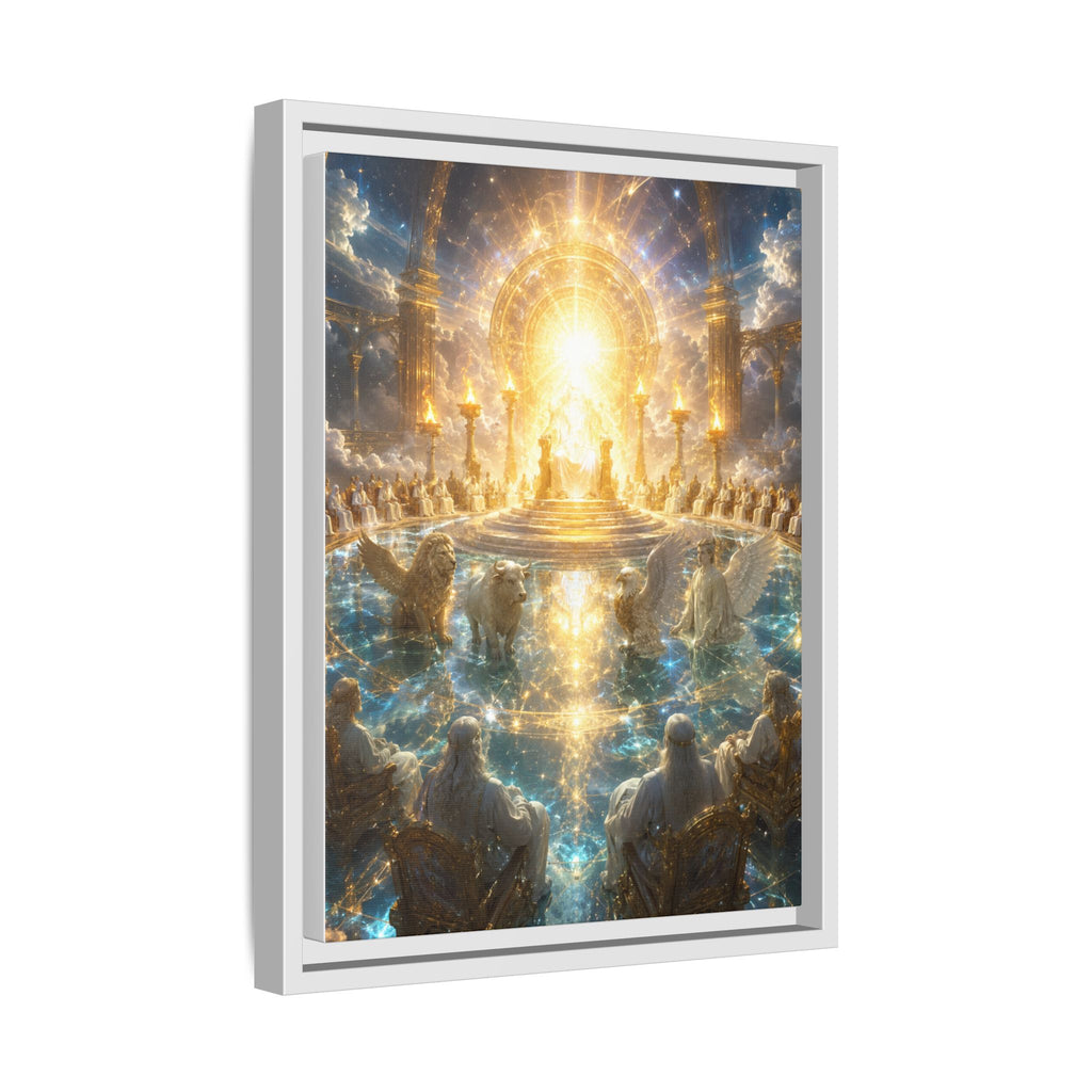 Heavenly Throne Room Matte Framed Canvas Print