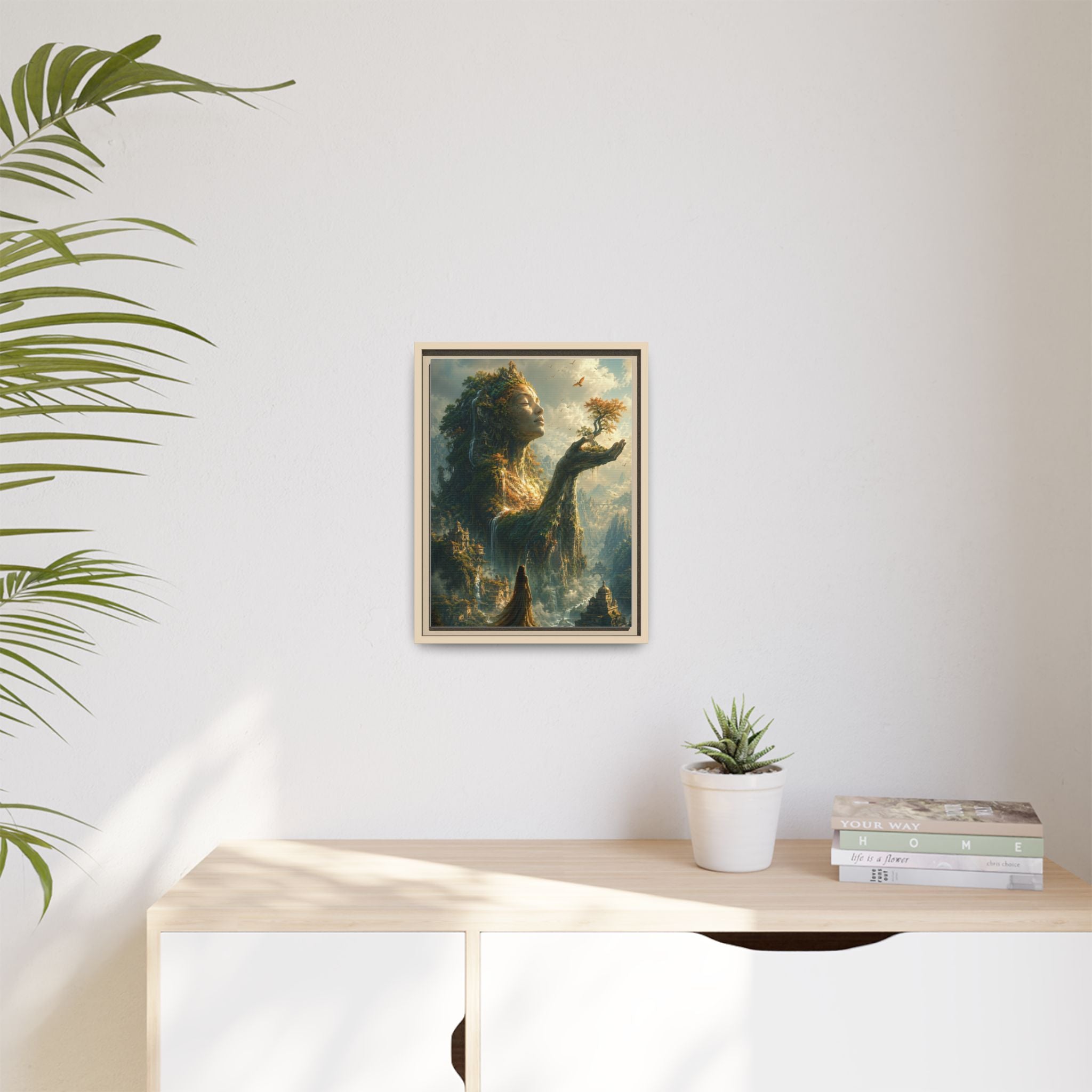 Framed Matte Canvas - Earth Goddess Fantasy Wall Art