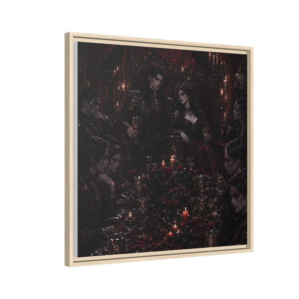 Gothic Victorian Dinner Party Matte Framed Canvas
