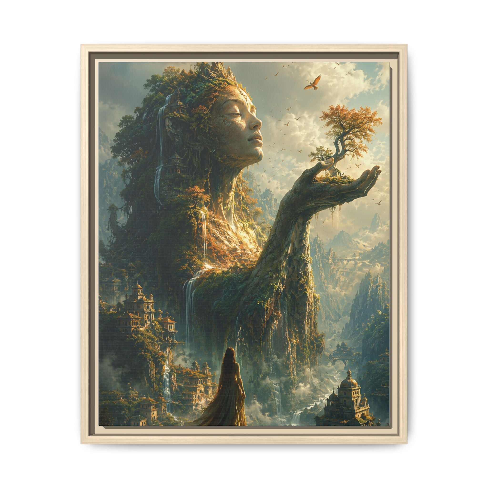 Framed Matte Canvas - Earth Goddess Fantasy Wall Art