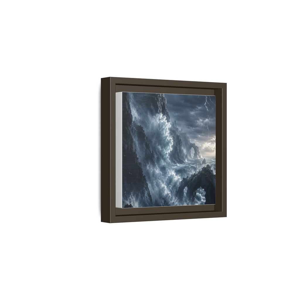 Framed Matte Canvas - Stormy Ocean Fantasy Wall Art