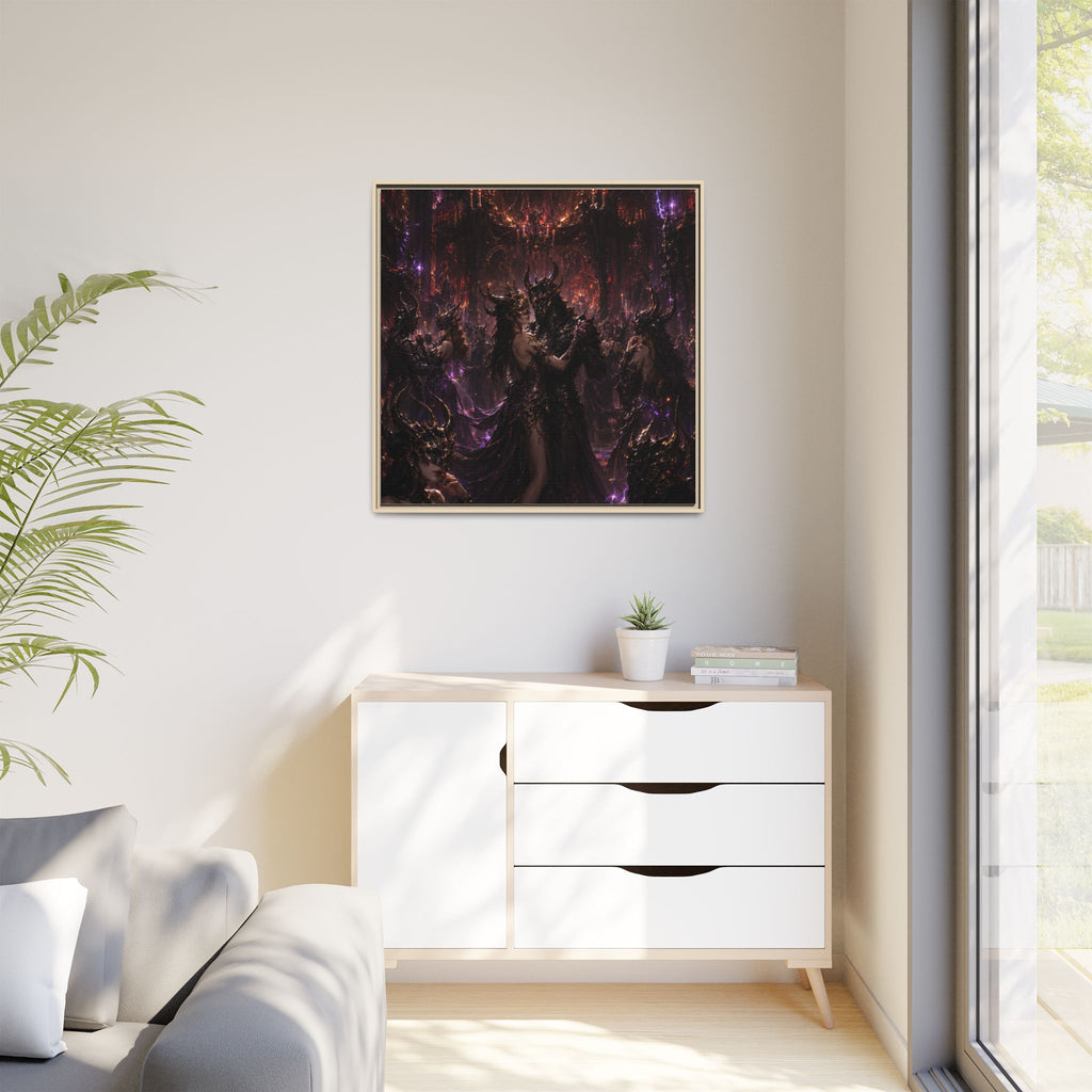 Framed Matte Canvas — Dark Fantasy Demon Lord Wall Art