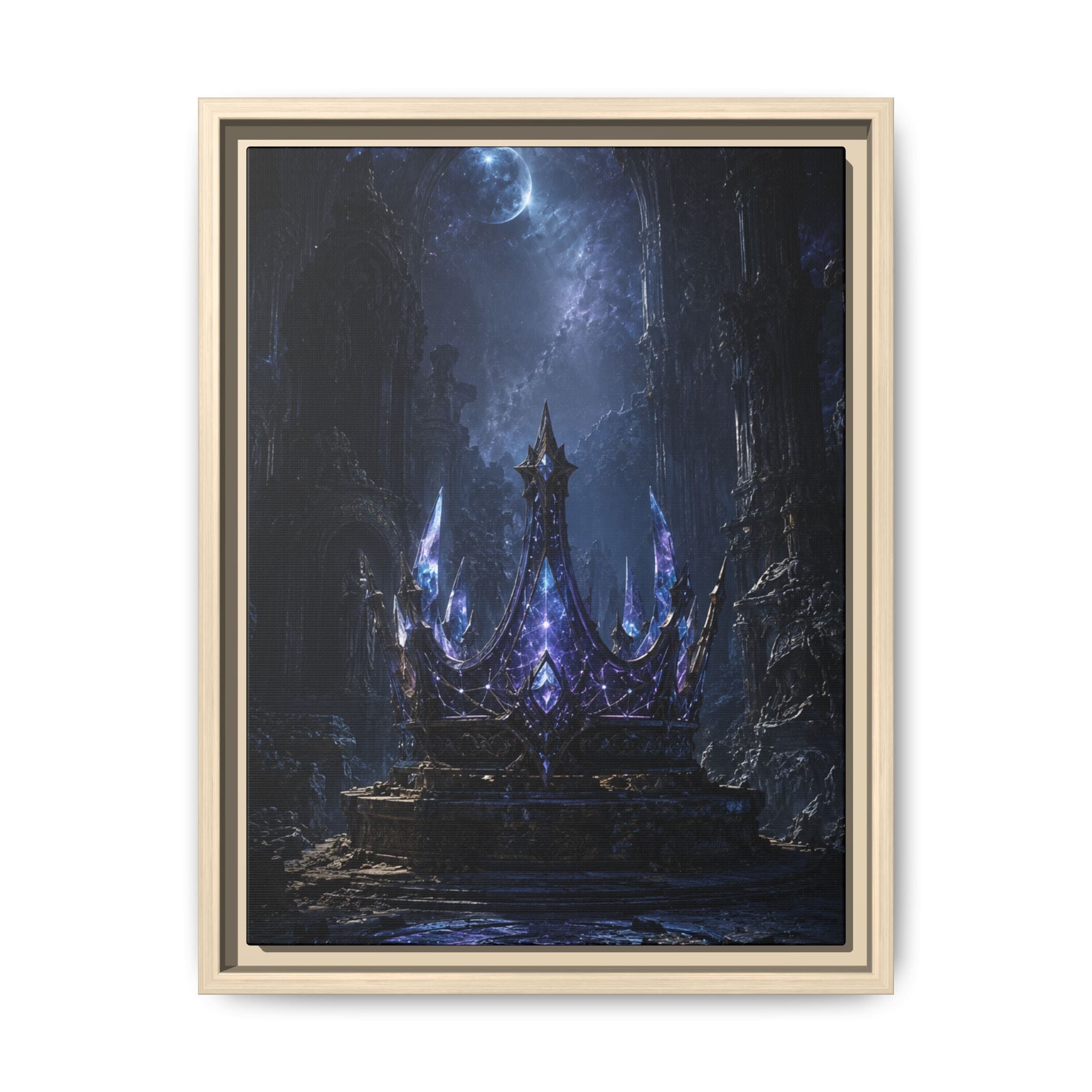 Dark Fantasy Crown Fine Art Paper Print — Gothic Wall Art