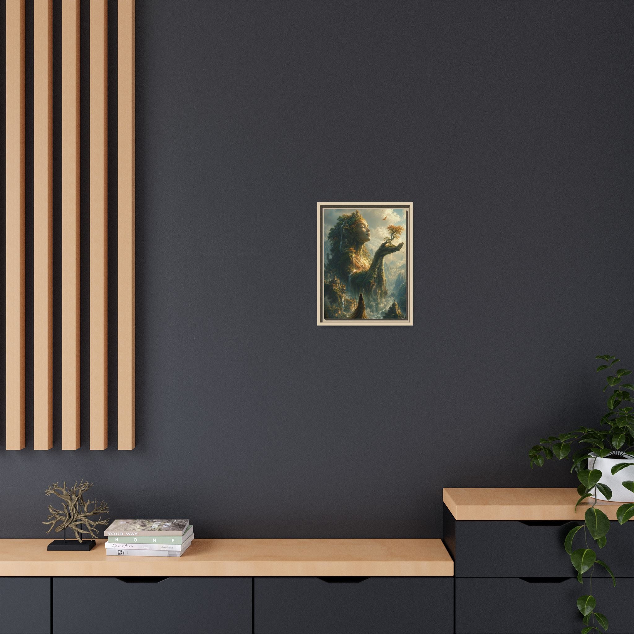 Framed Matte Canvas - Earth Goddess Fantasy Wall Art