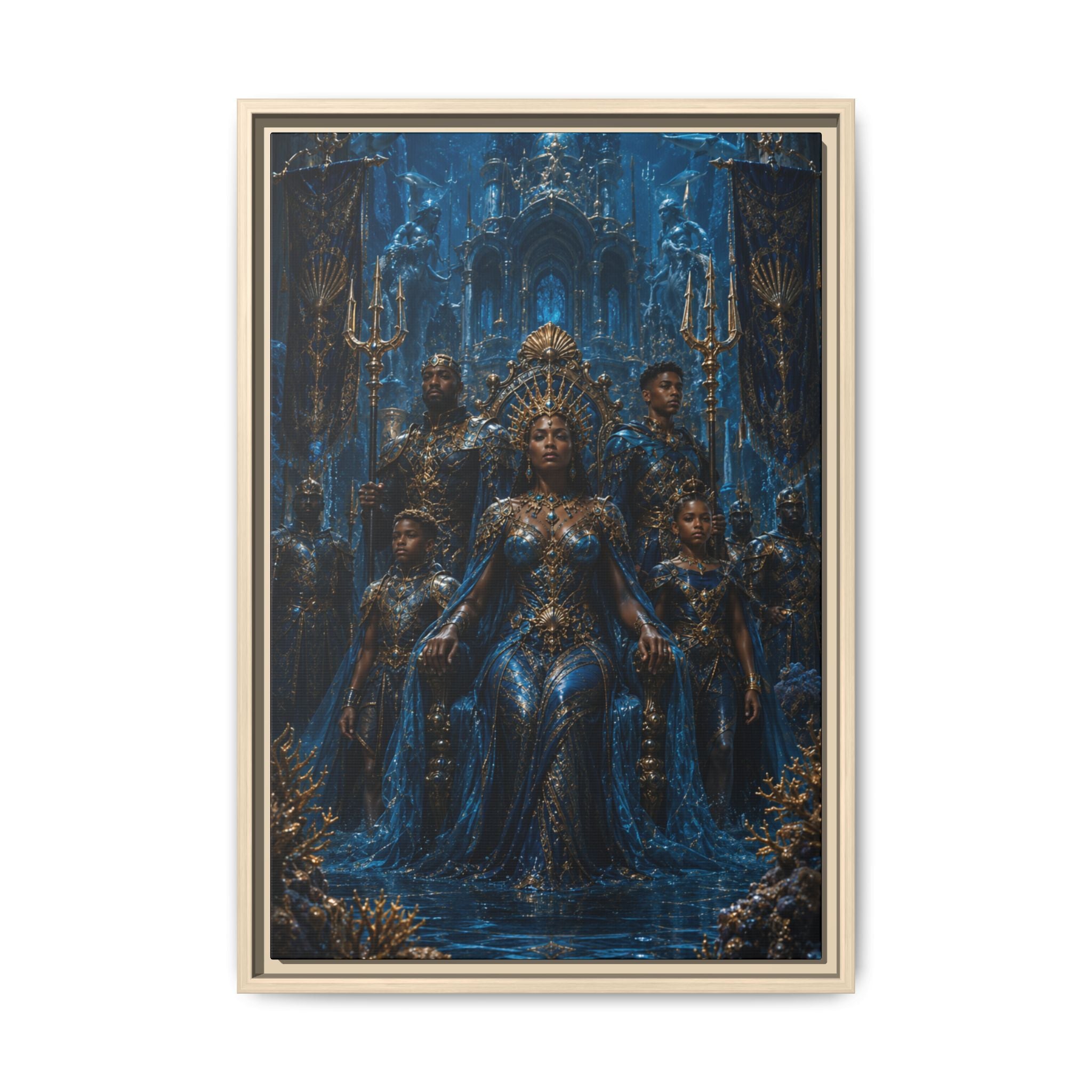 The War of Sacred Crowns: Empress of House Vaeloryn— Oceanic Fantasy Wall Art Fine Art Paper Print