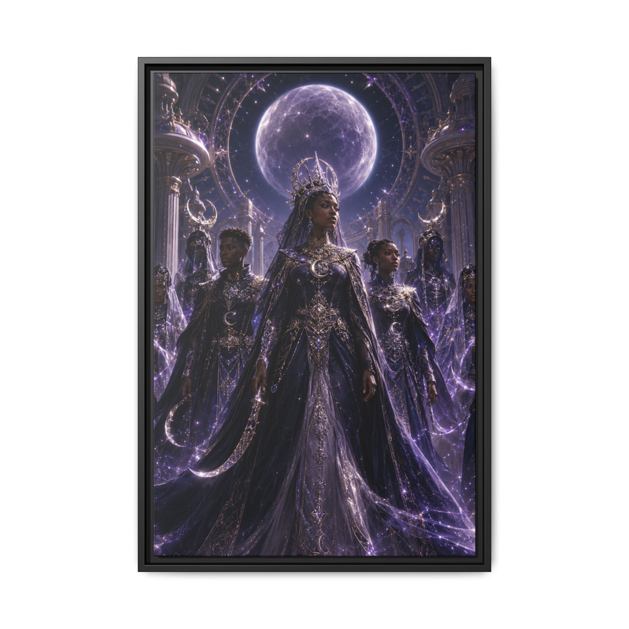 Mystic Moon Queen Fine Art Paper Print — Fantasy Royalty Wall Art