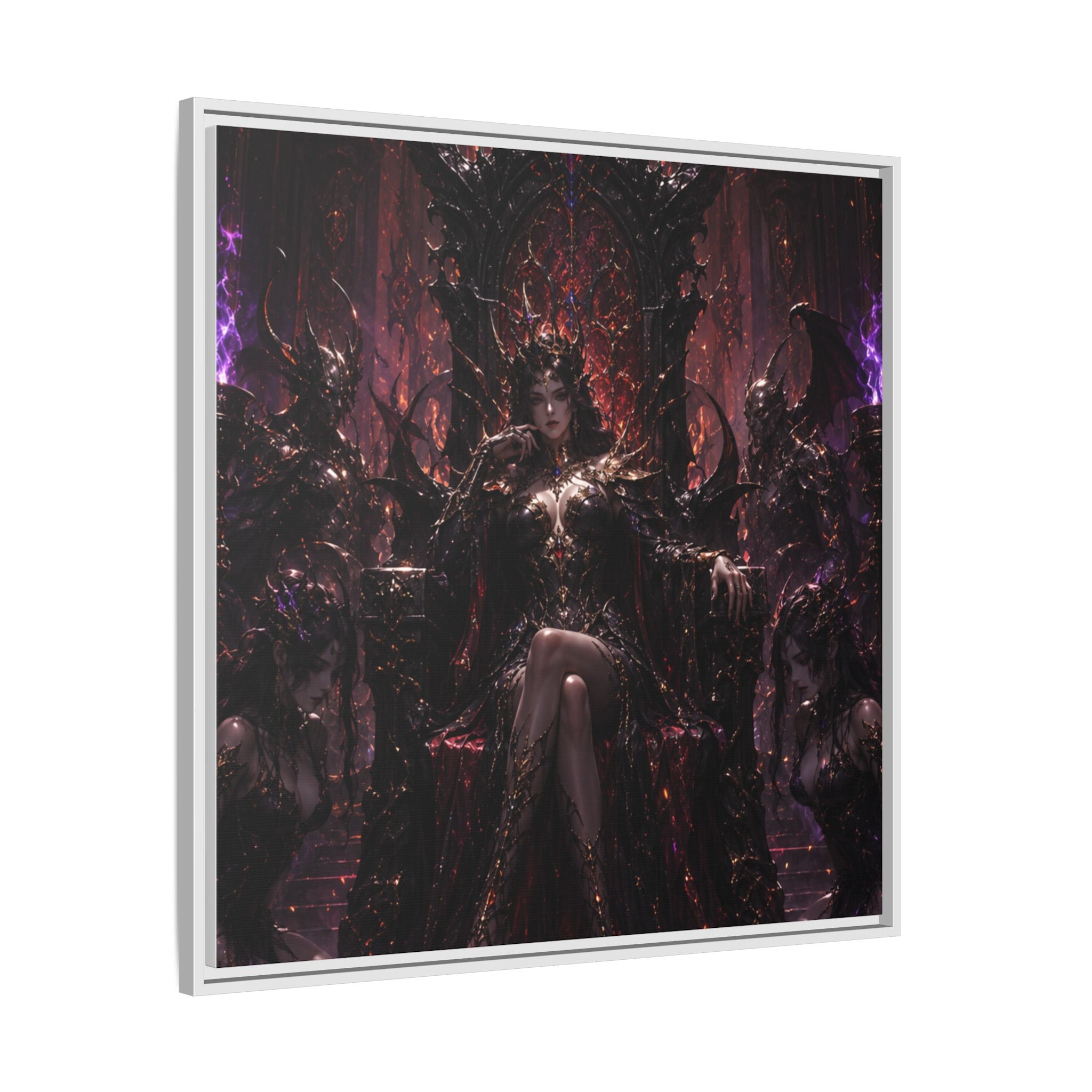 Dark Fantasy Queen Matte Canvas Framed Art