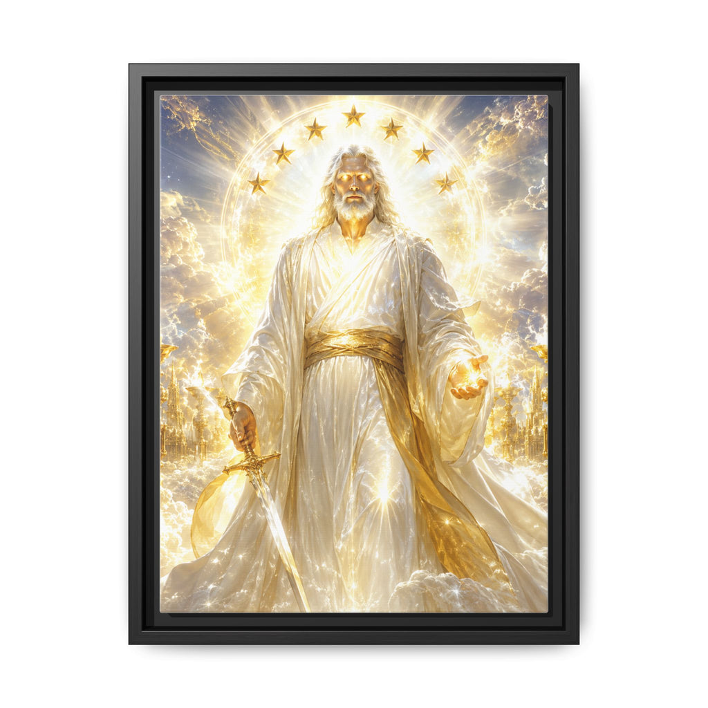 Framed Matte Canvas: Radiant Divine Christ Art Print