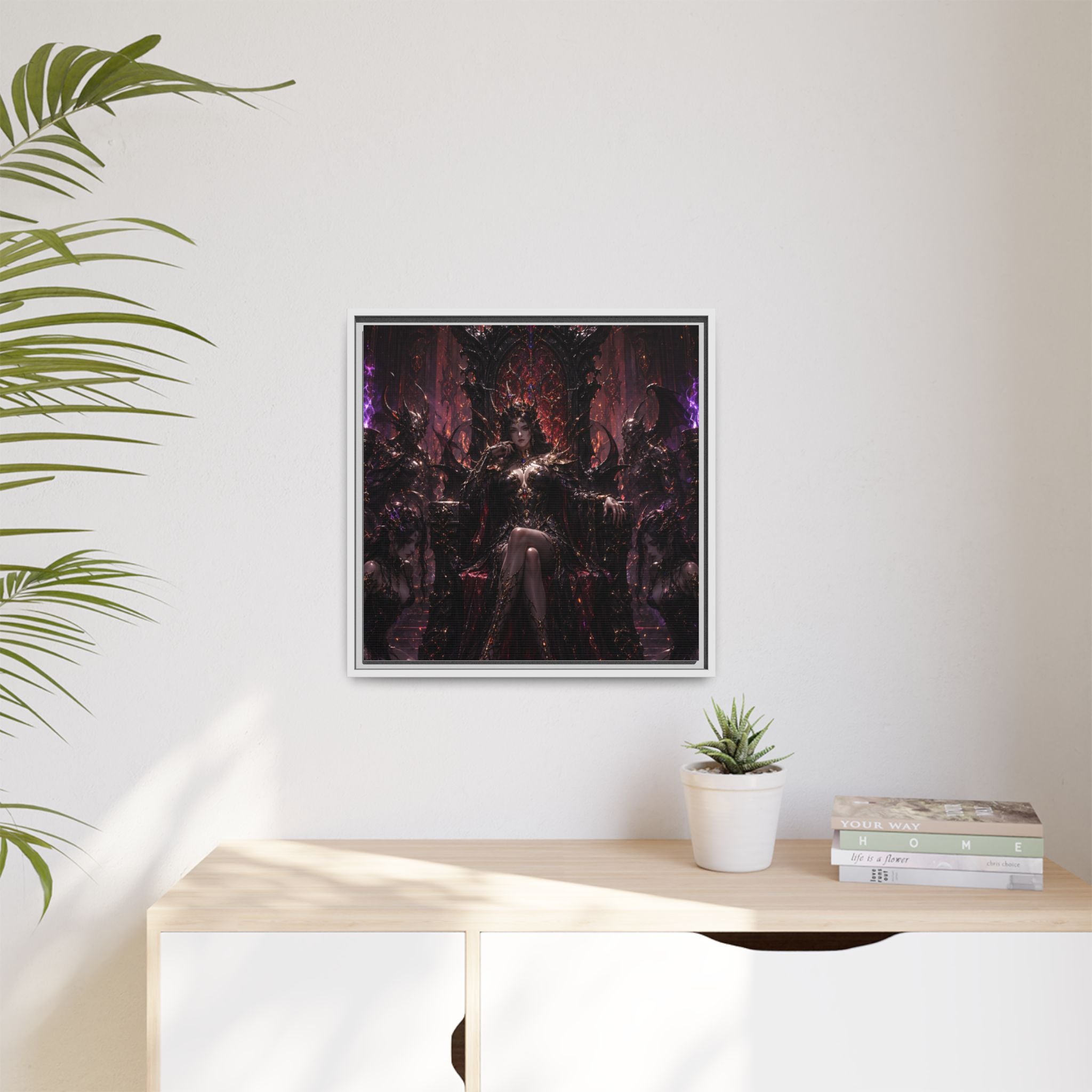 Dark Fantasy Queen Matte Canvas Framed Art