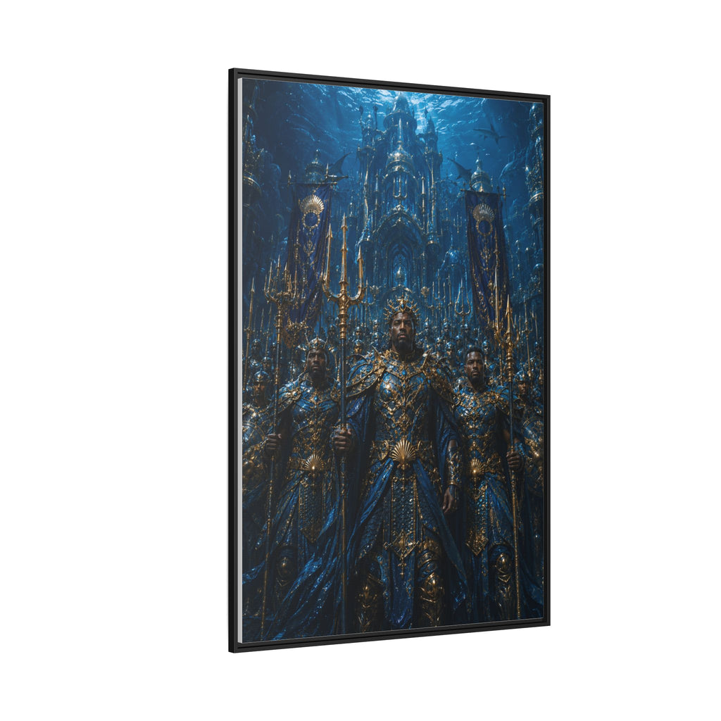 Framed Matte Canvas - Underwater King Artwork