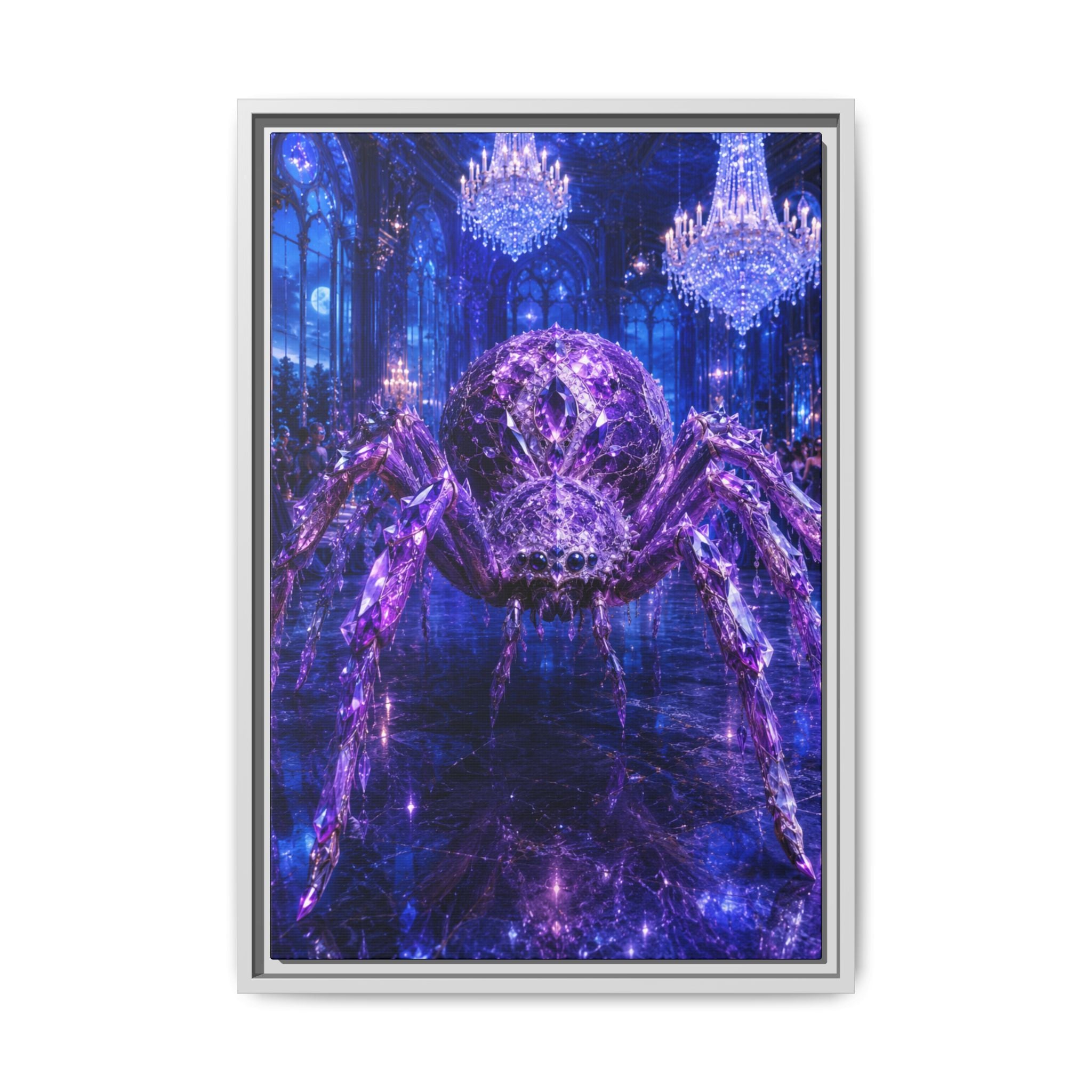 Fine Art Paper Print - Purple Crystal Spider Fantasy Art