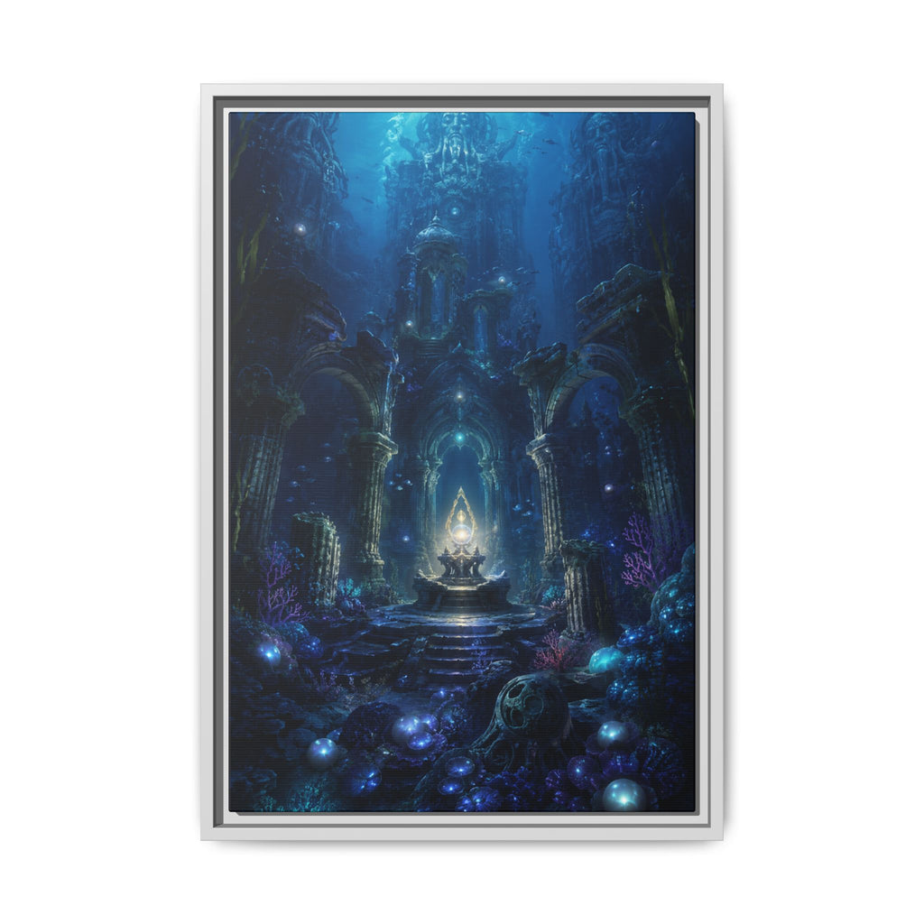 Fine Art Paper Print - Enchanted Underwater Temple Fantasy Art