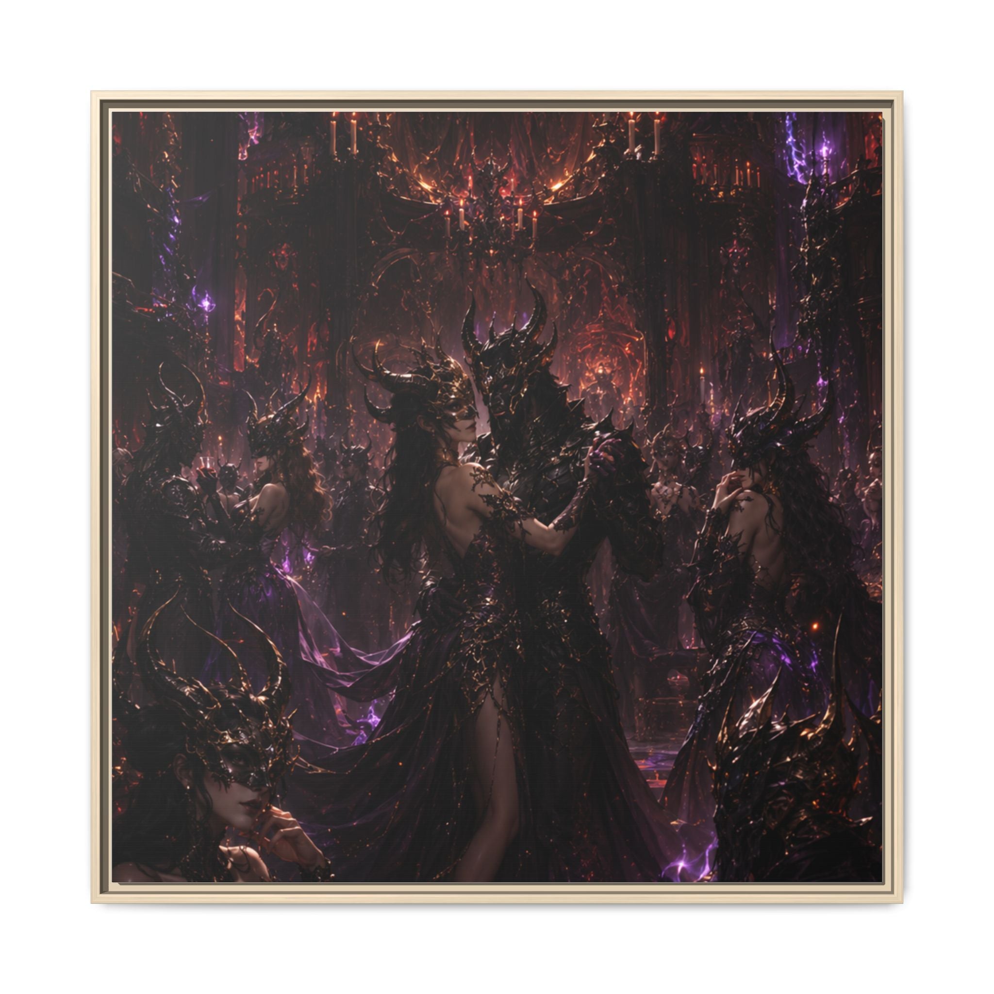 Framed Matte Canvas — Dark Fantasy Demon Lord Wall Art