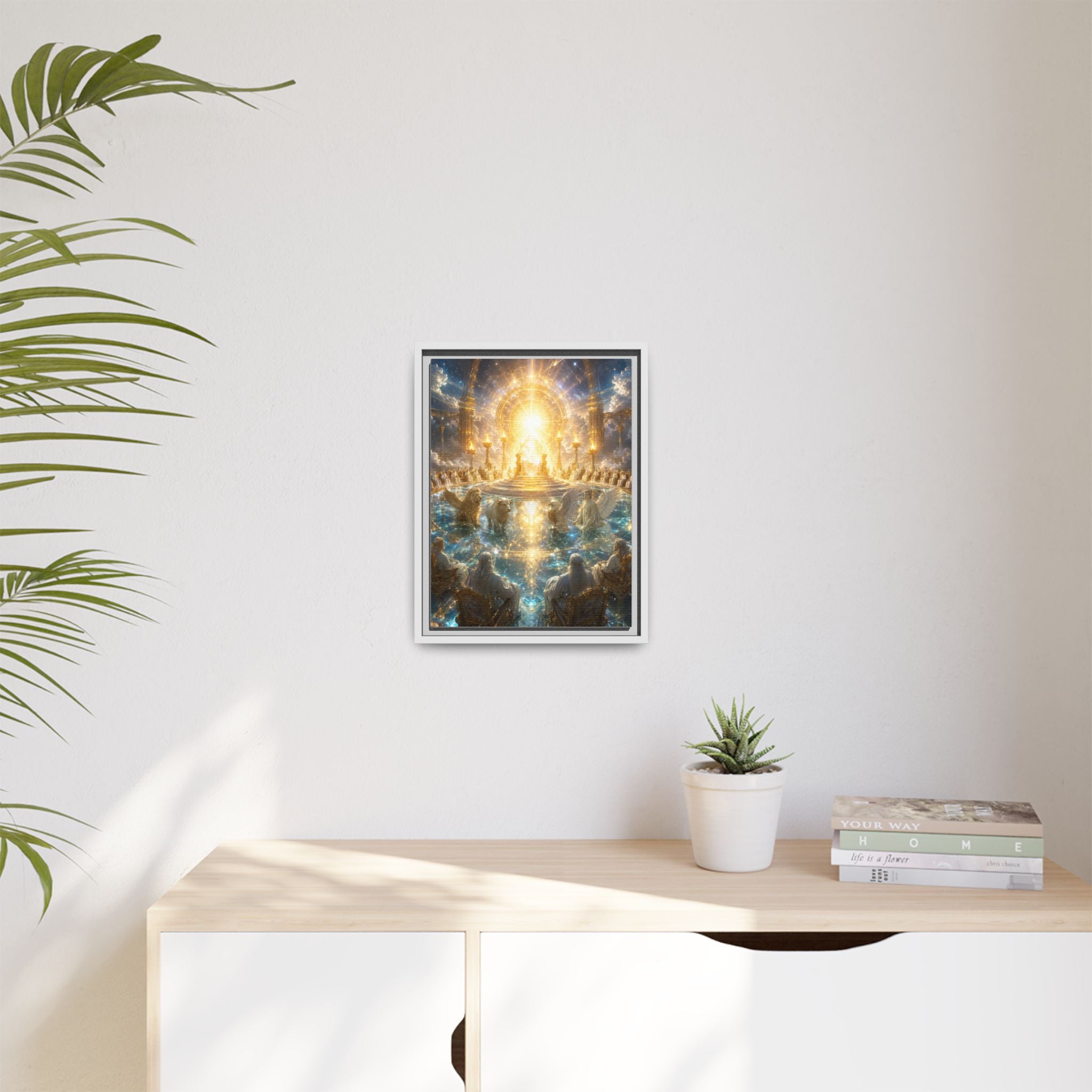Heavenly Throne Room Matte Framed Canvas Print