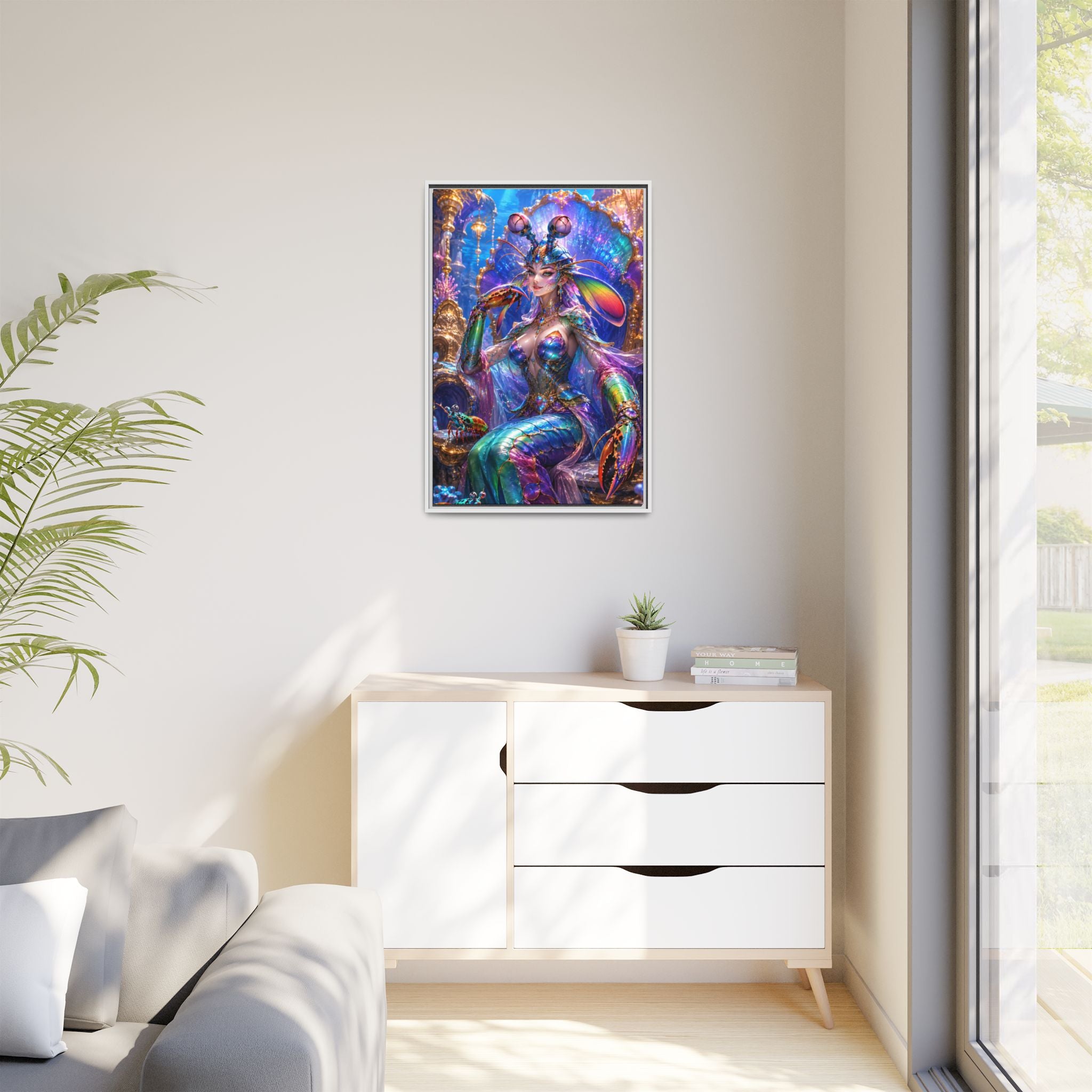 Mermaid Queen Fine Art Paper Print — Vibrant Fantasy Underwater Wall Decor