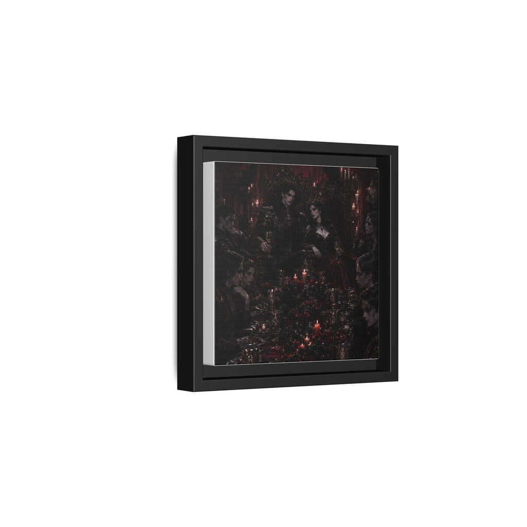 Gothic Victorian Dinner Party Matte Framed Canvas