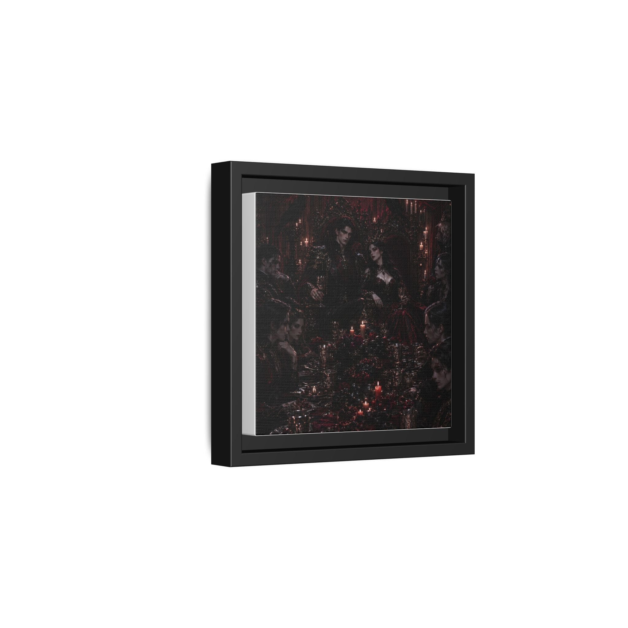 Gothic Victorian Dinner Party Matte Framed Canvas