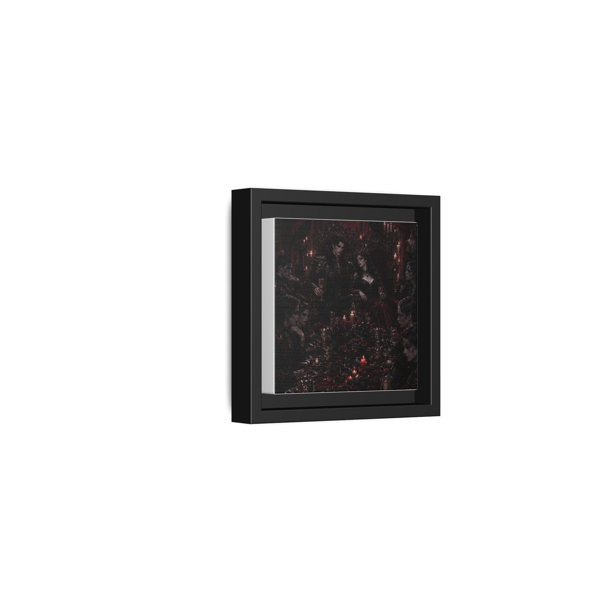 Gothic Victorian Dinner Party Matte Framed Canvas