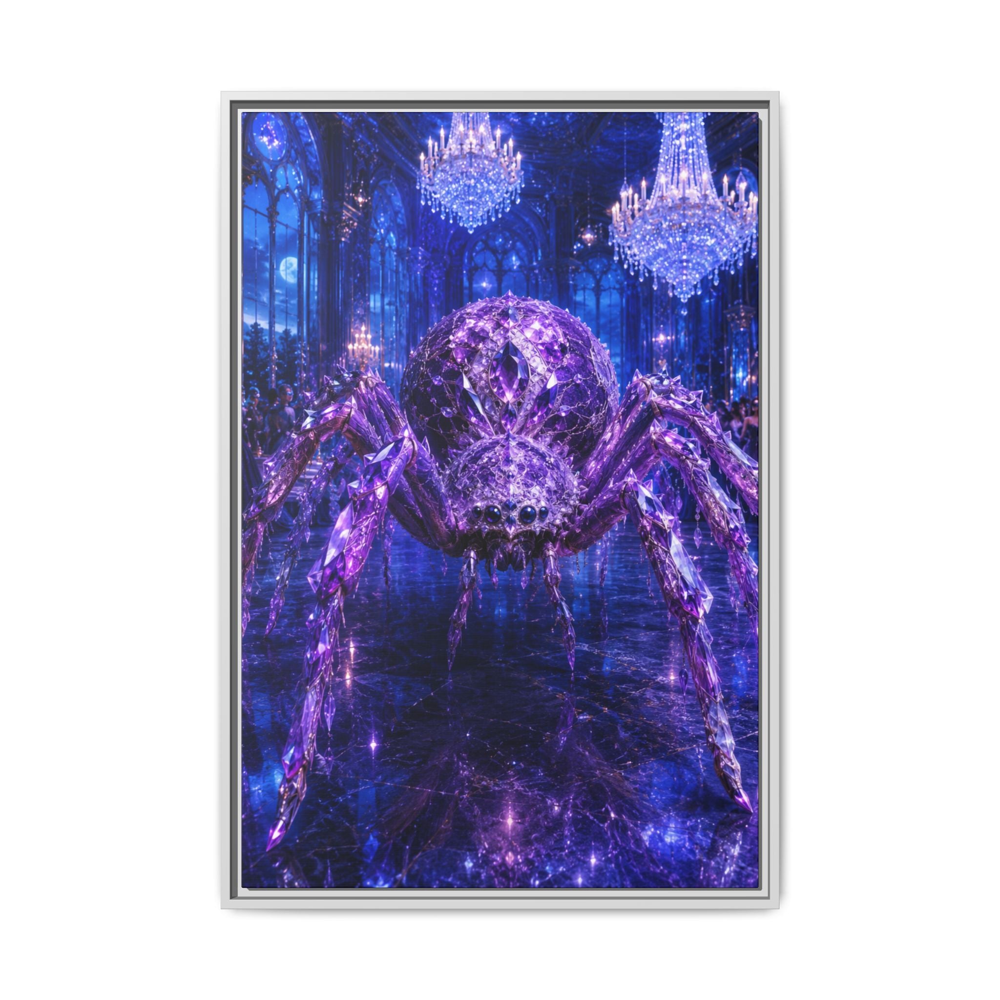 Fine Art Paper Print - Purple Crystal Spider Fantasy Art
