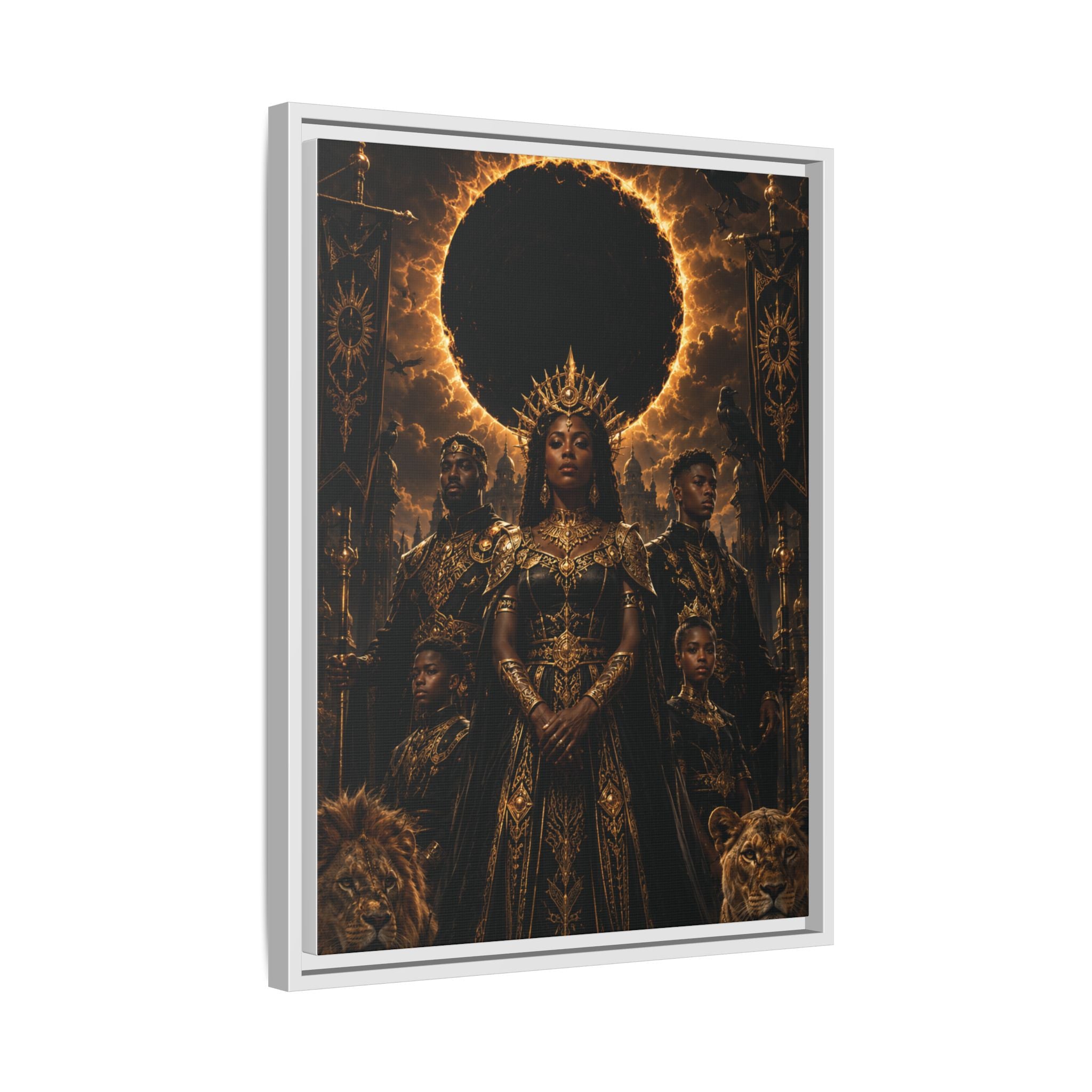 Regal Eclipse Matte Canvas Print — Framed Art Poster