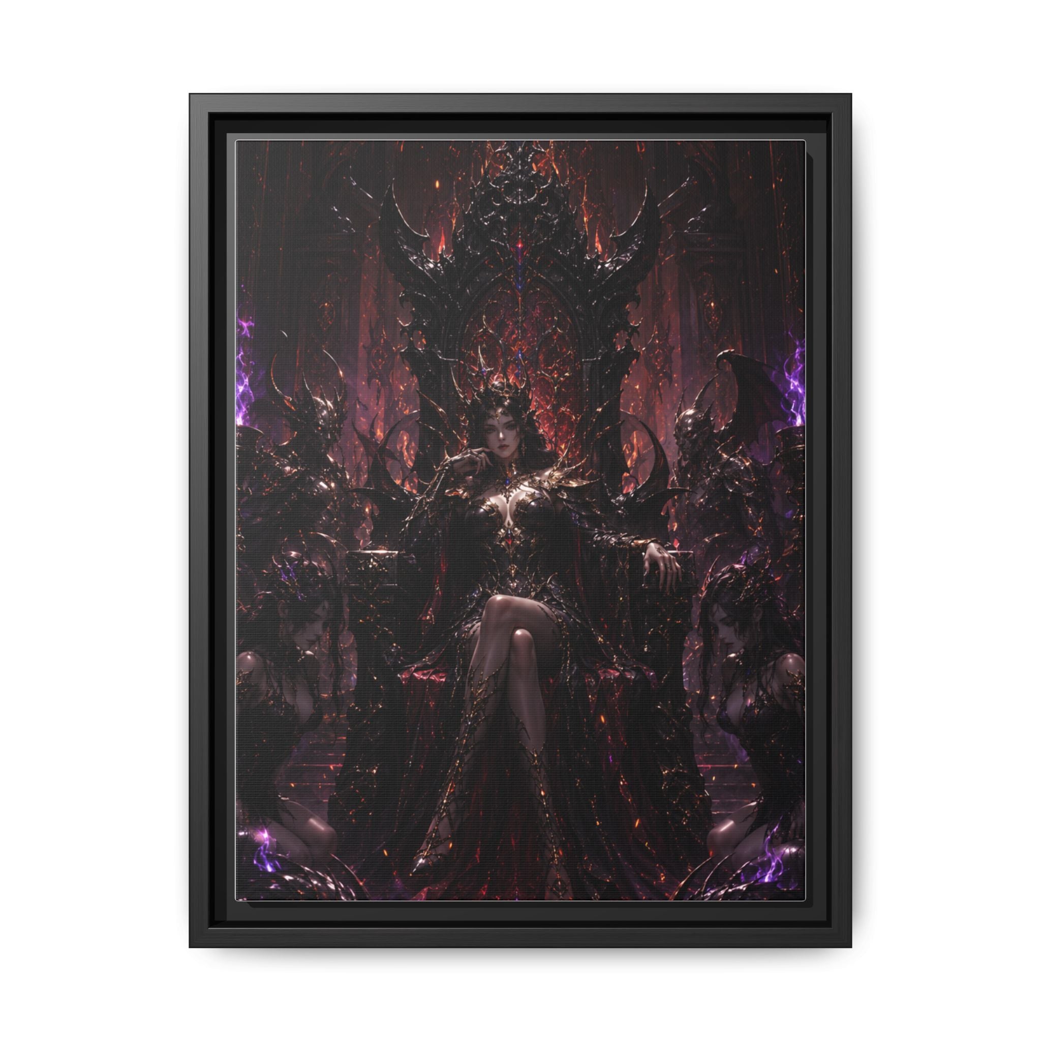 Dark Fantasy Queen Matte Canvas Framed Art