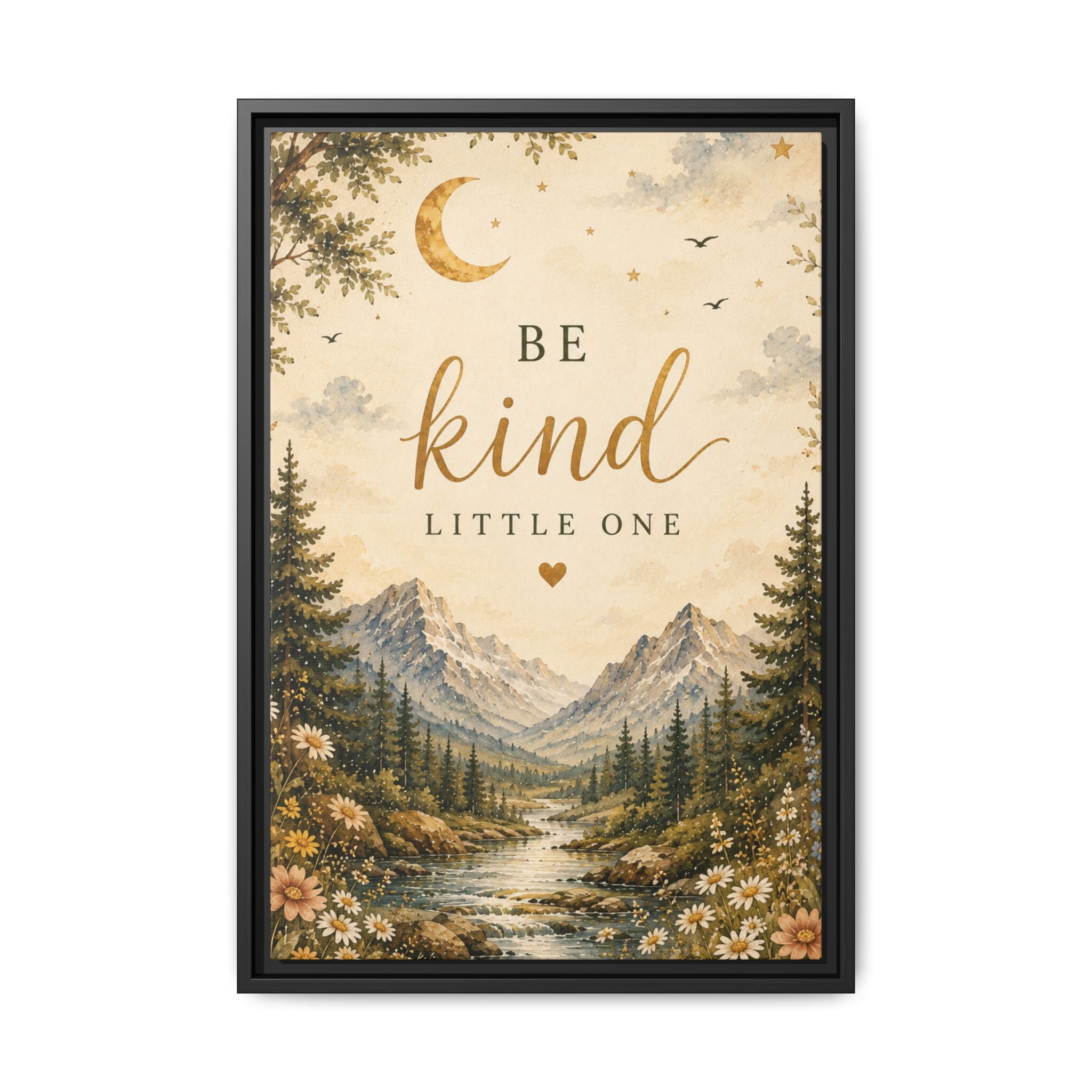 Be Kind Little One nursery wall art Canvas