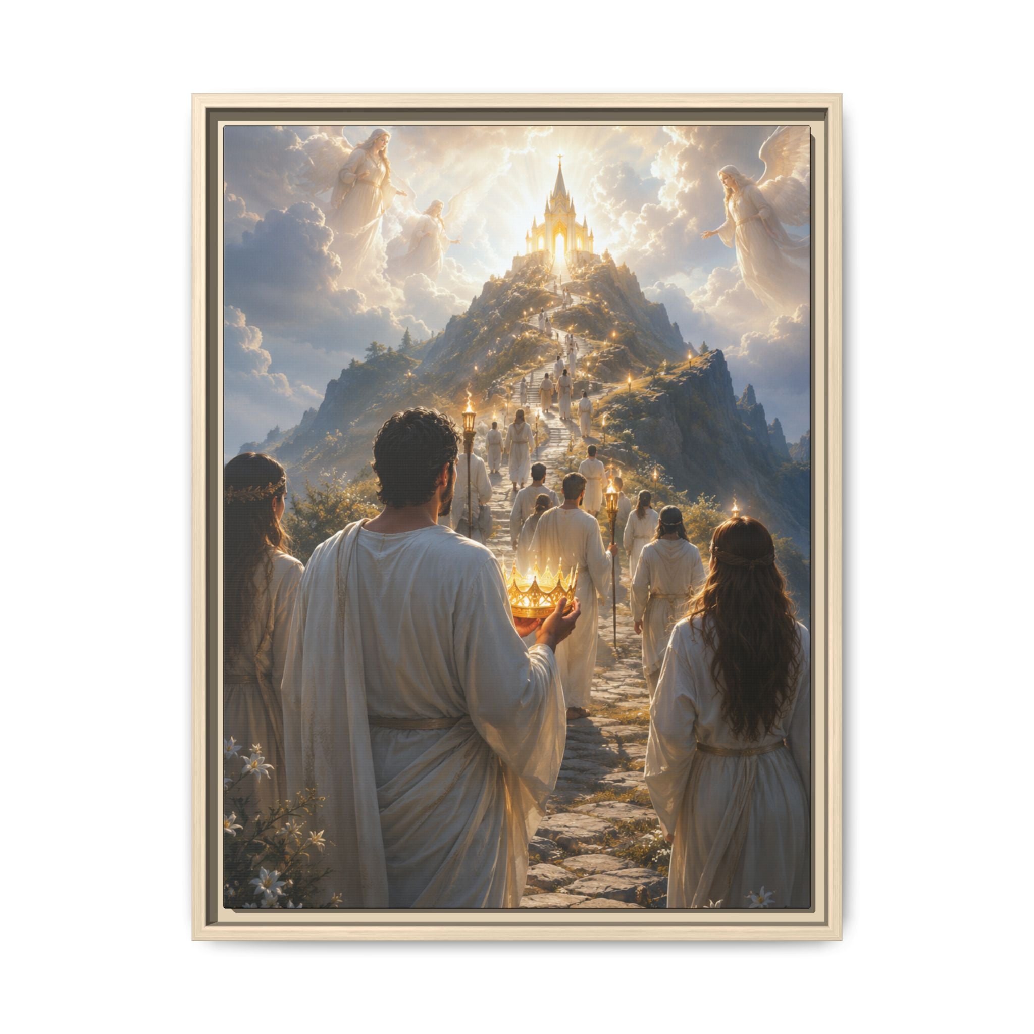 Fine Art Paper Print: Pilgrimage to the Heavenly City Spiritual Wall Art