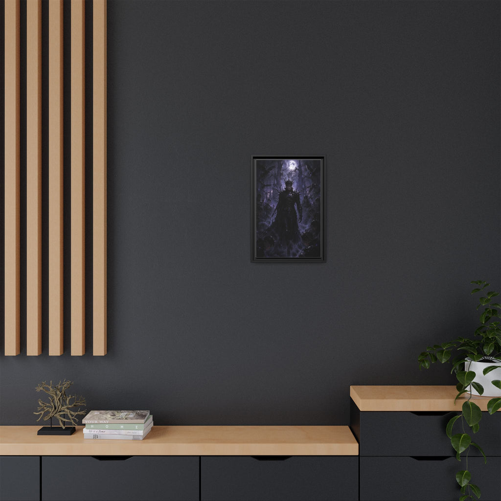Dark King Matte Canvas Framed Print — Gothic Fantasy Wall Art