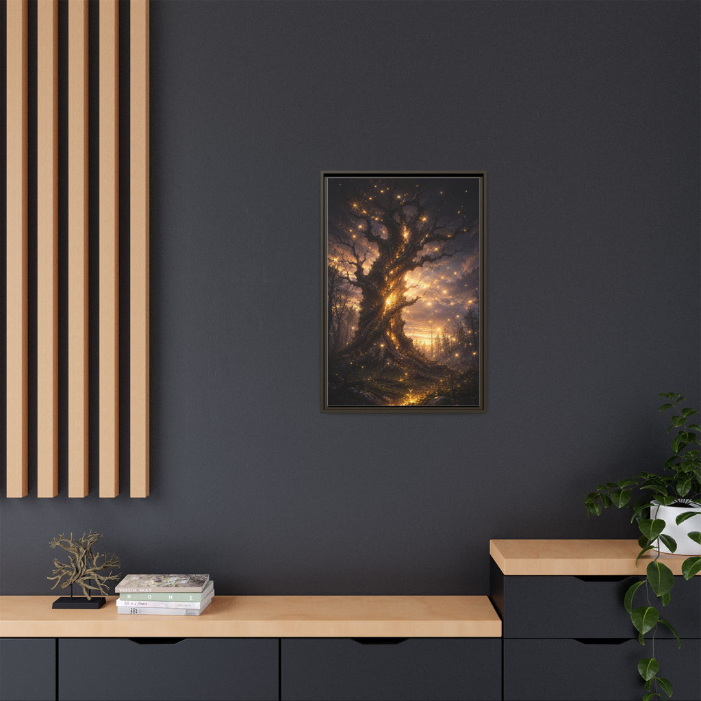 Enchanted Tree Matte Canvas Print — Framed Fantasy Wall Art