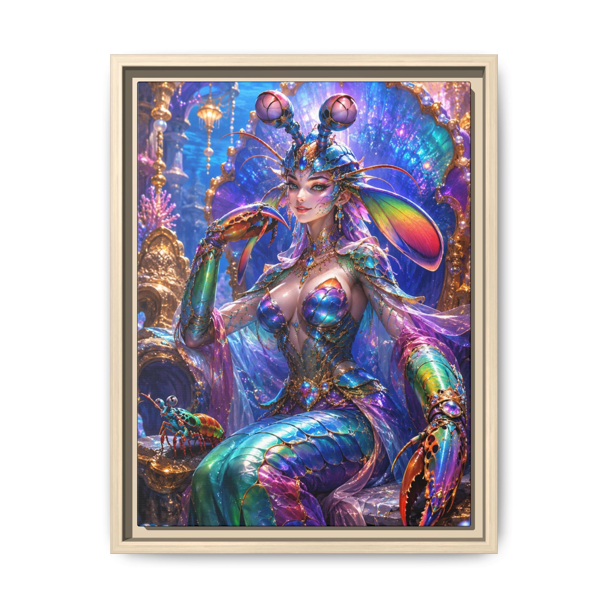 Mermaid Queen Fine Art Paper Print — Vibrant Fantasy Underwater Wall Decor