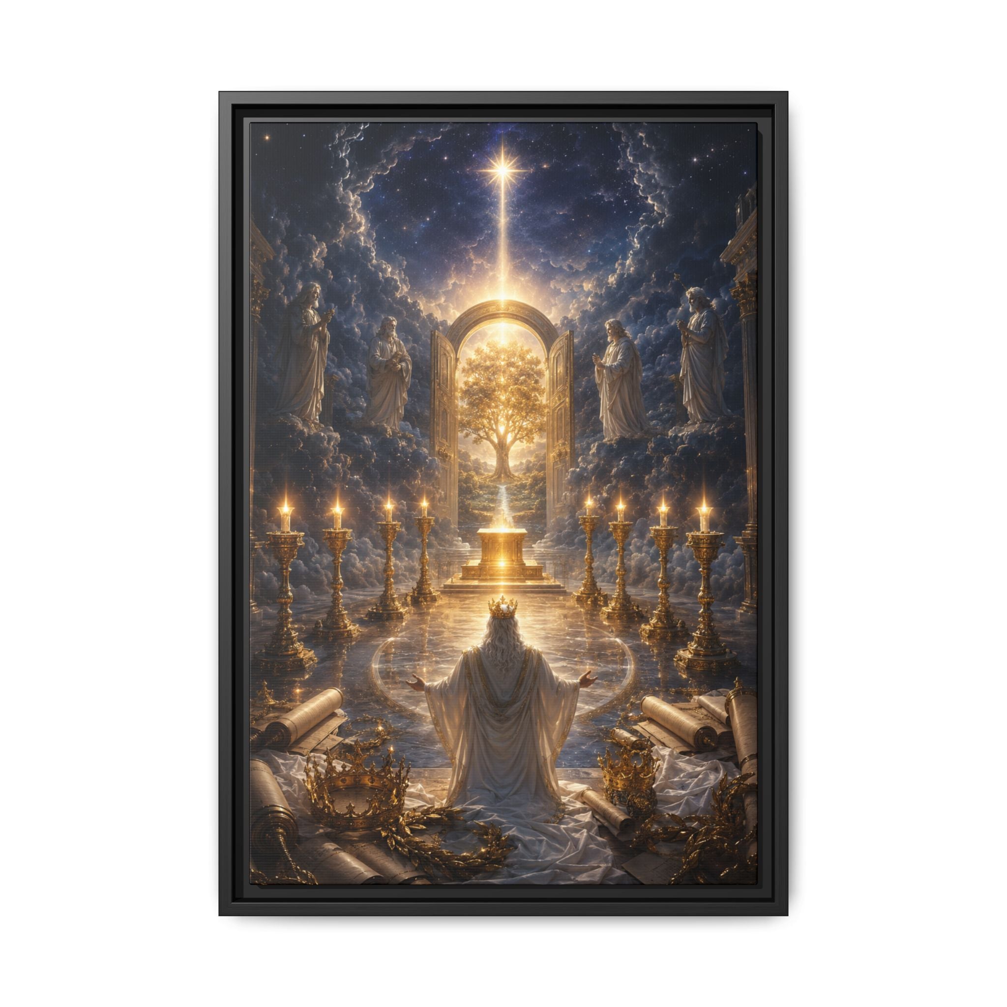 Fine Art Paper Print — Radiant Sacred Altar Scene