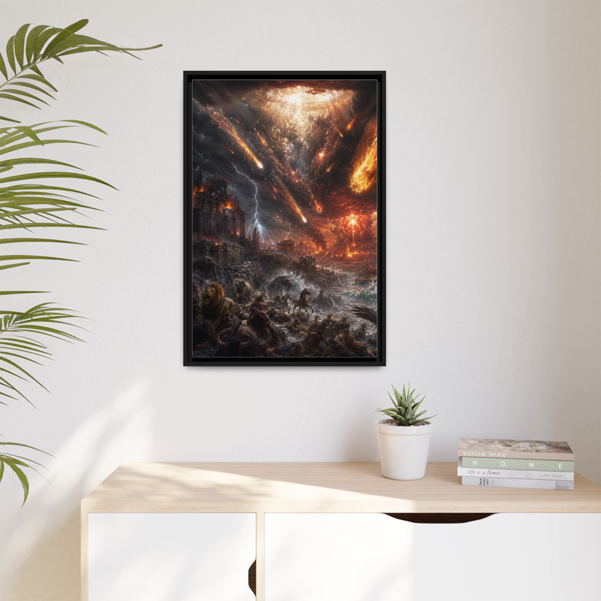 Apocalyptic Storm Matte Canvas Print (Framed)