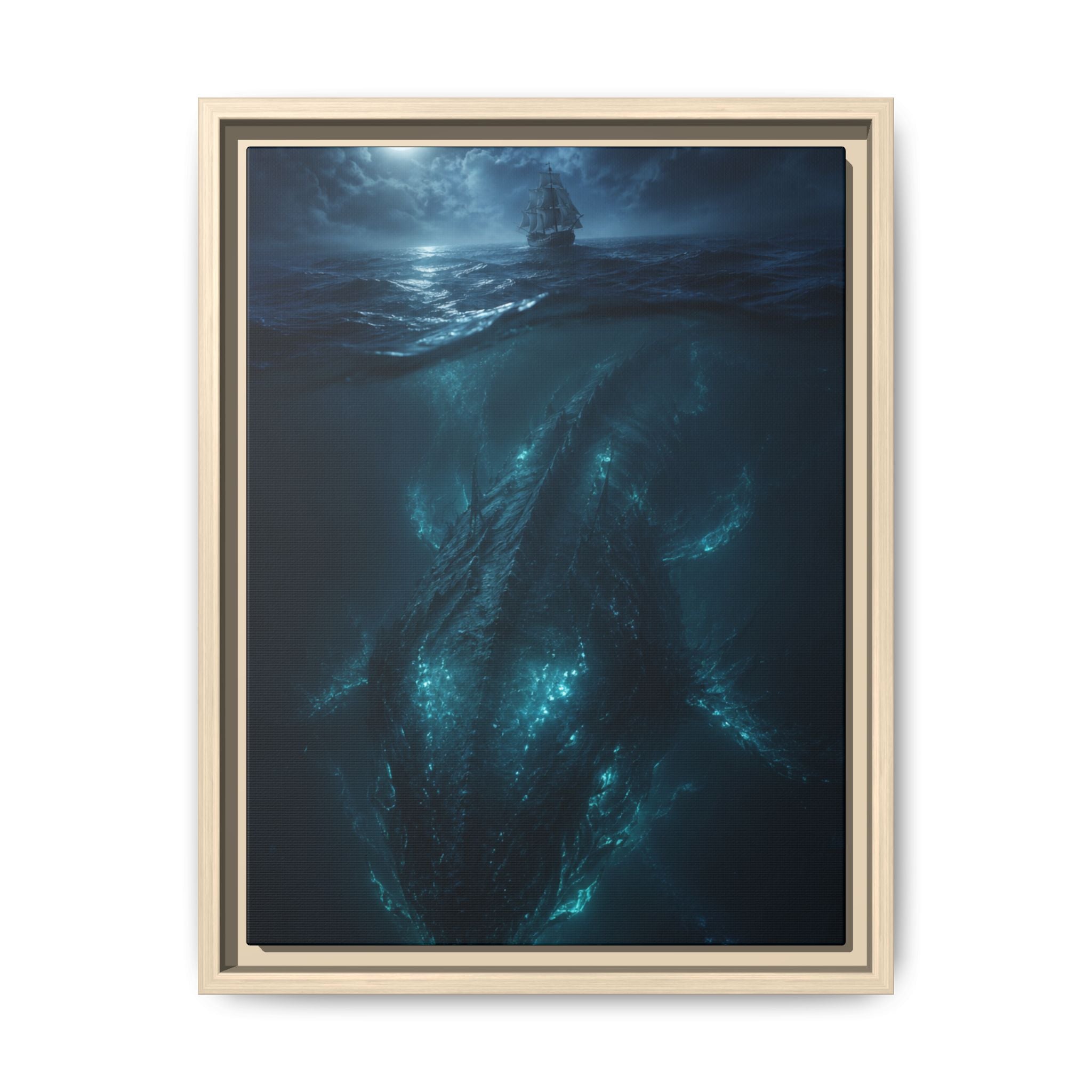 Fine Art Paper Print Wall Art — Mystical Moonlit Sea Creature Print
