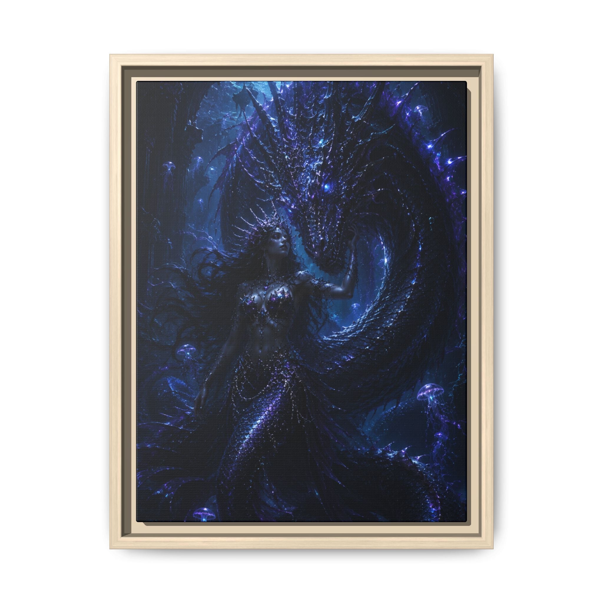 Fine Art Paper Print — Mystical Blue Dragon Fantasy Print