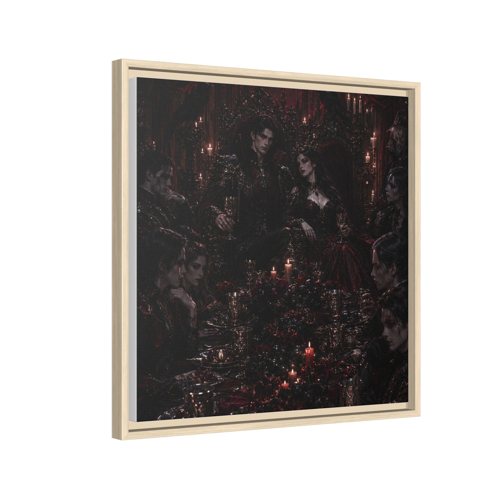 Gothic Victorian Dinner Party Matte Framed Canvas