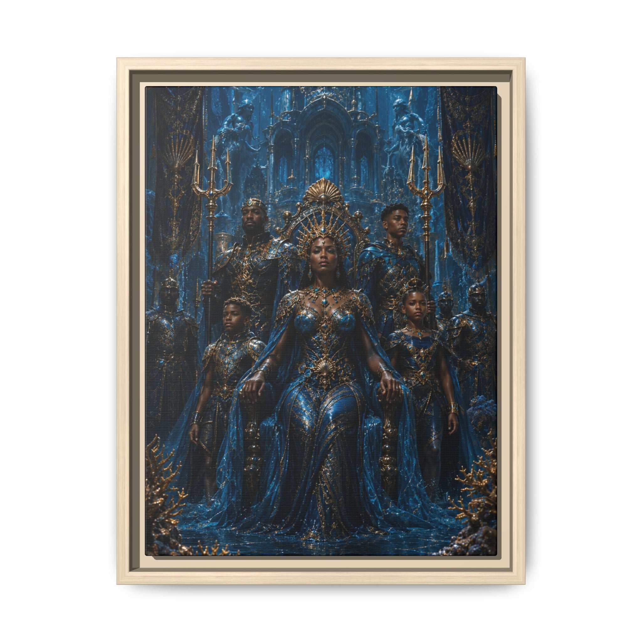 The War of Sacred Crowns: Empress of House Vaeloryn— Oceanic Fantasy Wall Art Fine Art Paper Print