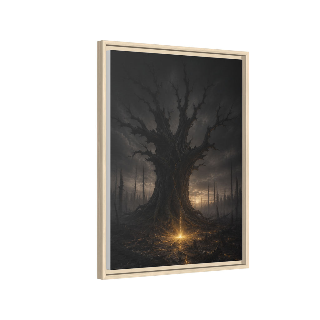 Dark Fantasy Tree Canvas Print — Framed Matte Wall Art